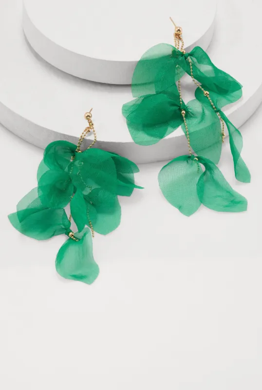 Flower Petal Drop Earrings sold by Rainbow