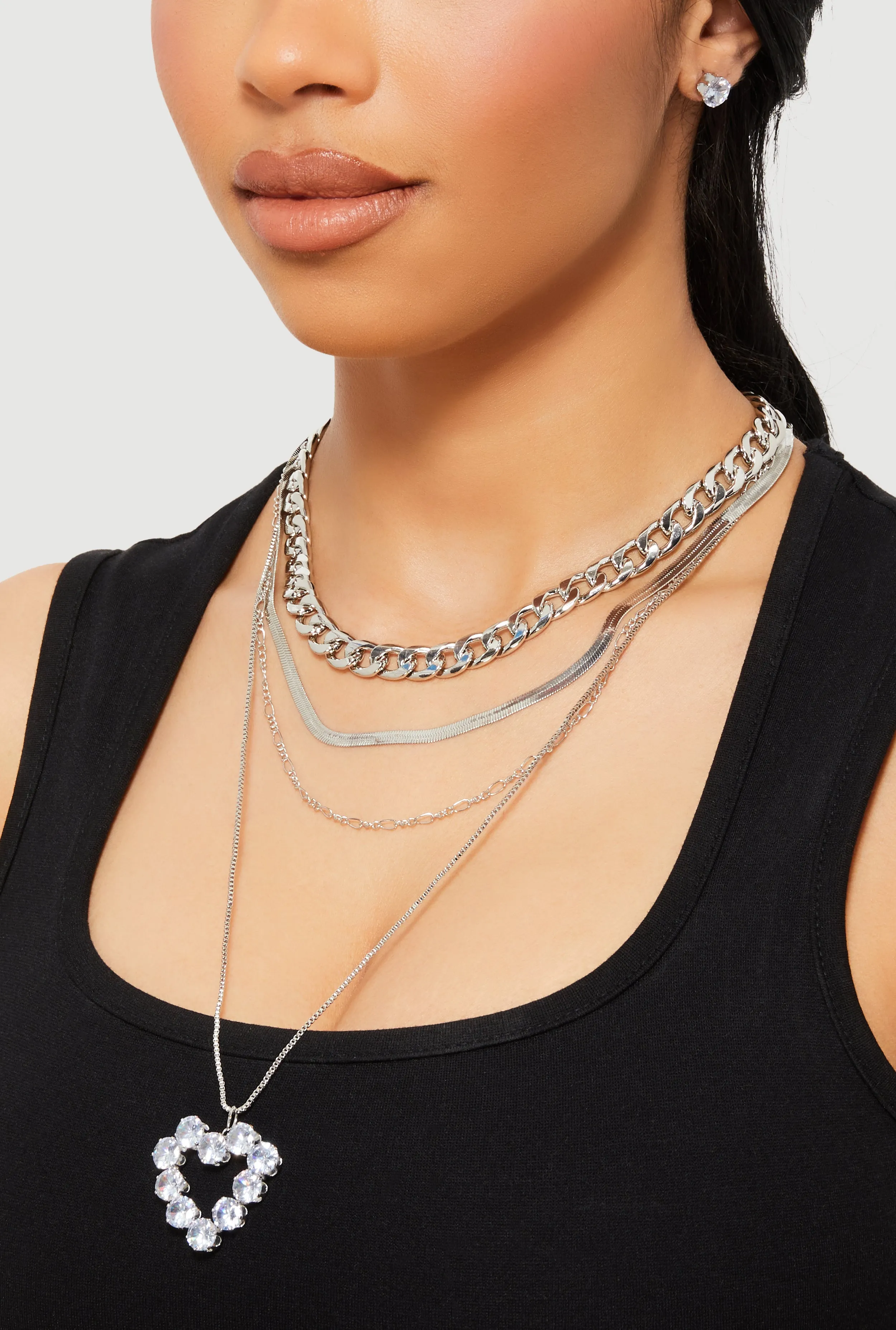 Blessed Cubic Zirconia Layered Necklace sold by Rainbow product image thumbnail 2