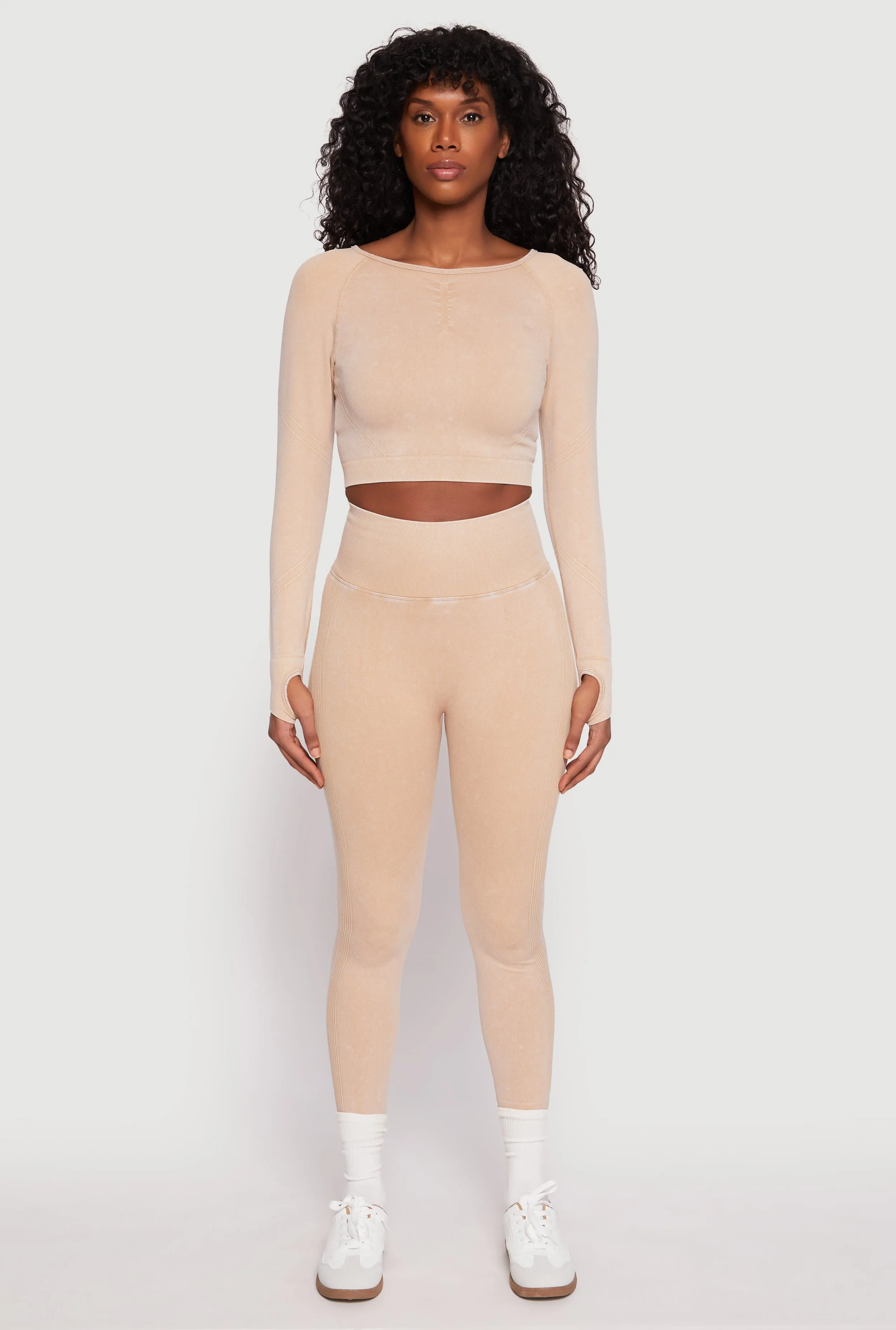 Daisy Seamless Acid Wash High Waist Leggings sold by Rainbow