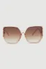 Cut Out Detail Ombre Sunglasses sold by Rainbow