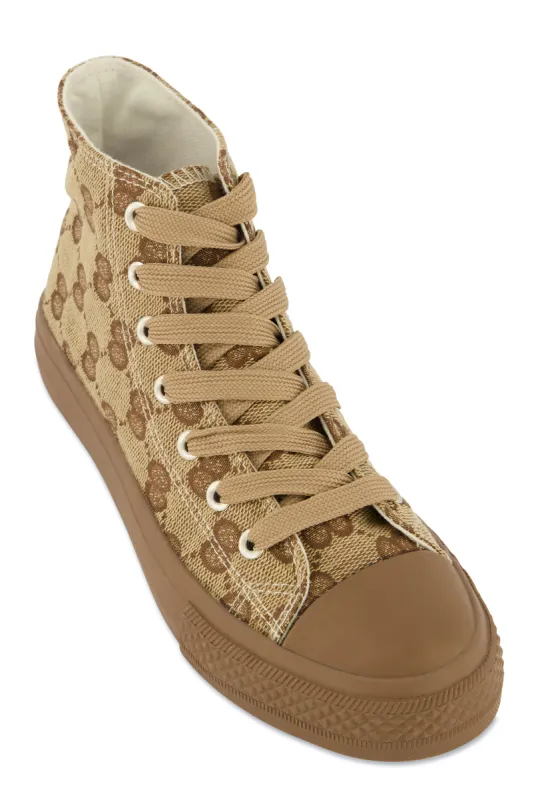Canvas High Top Lace Up Sneakers sold by Rainbow