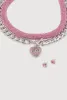 Metallic Love Necklace and Earrings Set sold by Rainbow