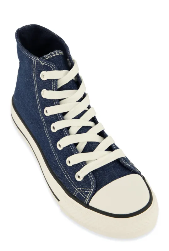Canvas High Top Lace Up Sneakers sold by Rainbow
