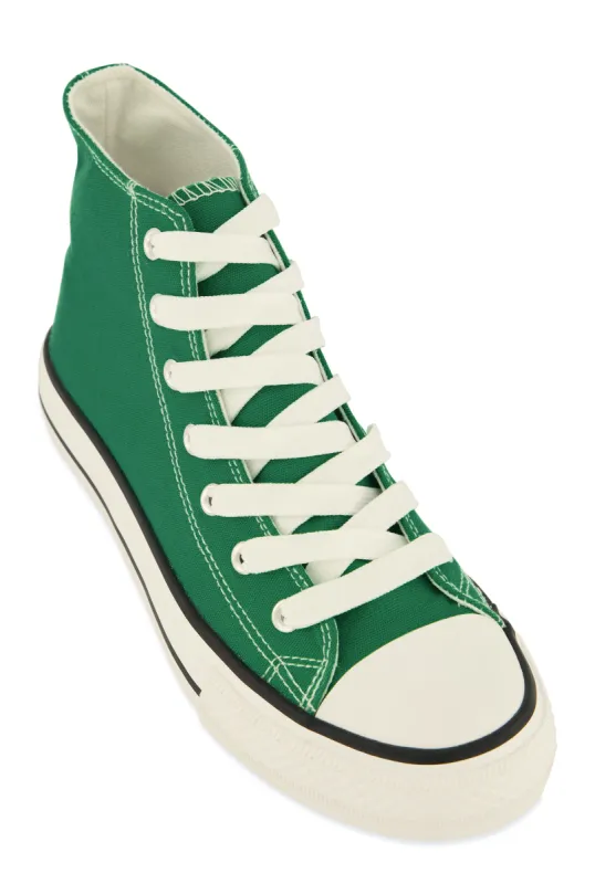 Canvas High Top Lace Up Sneakers sold by Rainbow