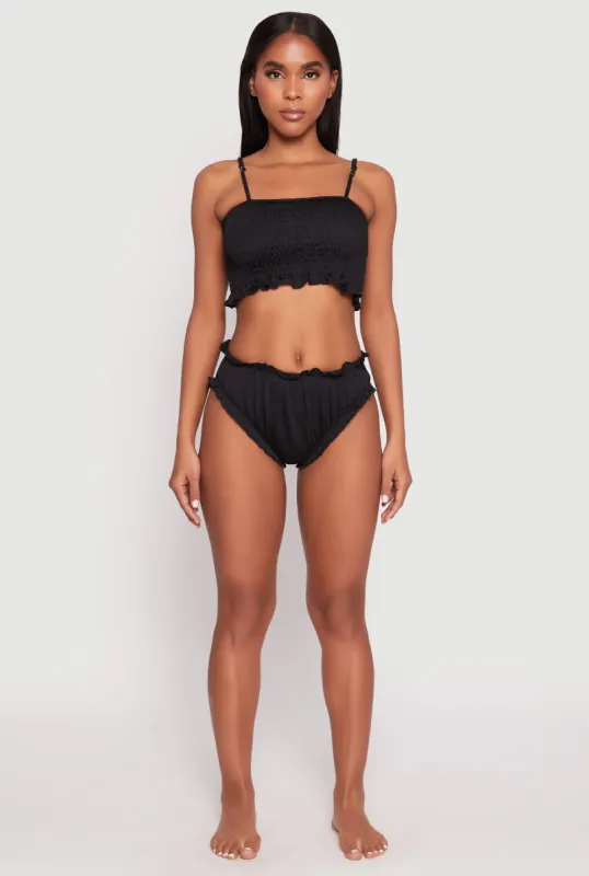 Smocked Swim Cami and Bikini Bottoms Set sold by Rainbow