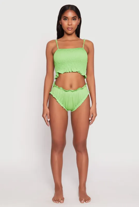 Smocked Swim Cami and Bikini Bottoms Set sold by Rainbow