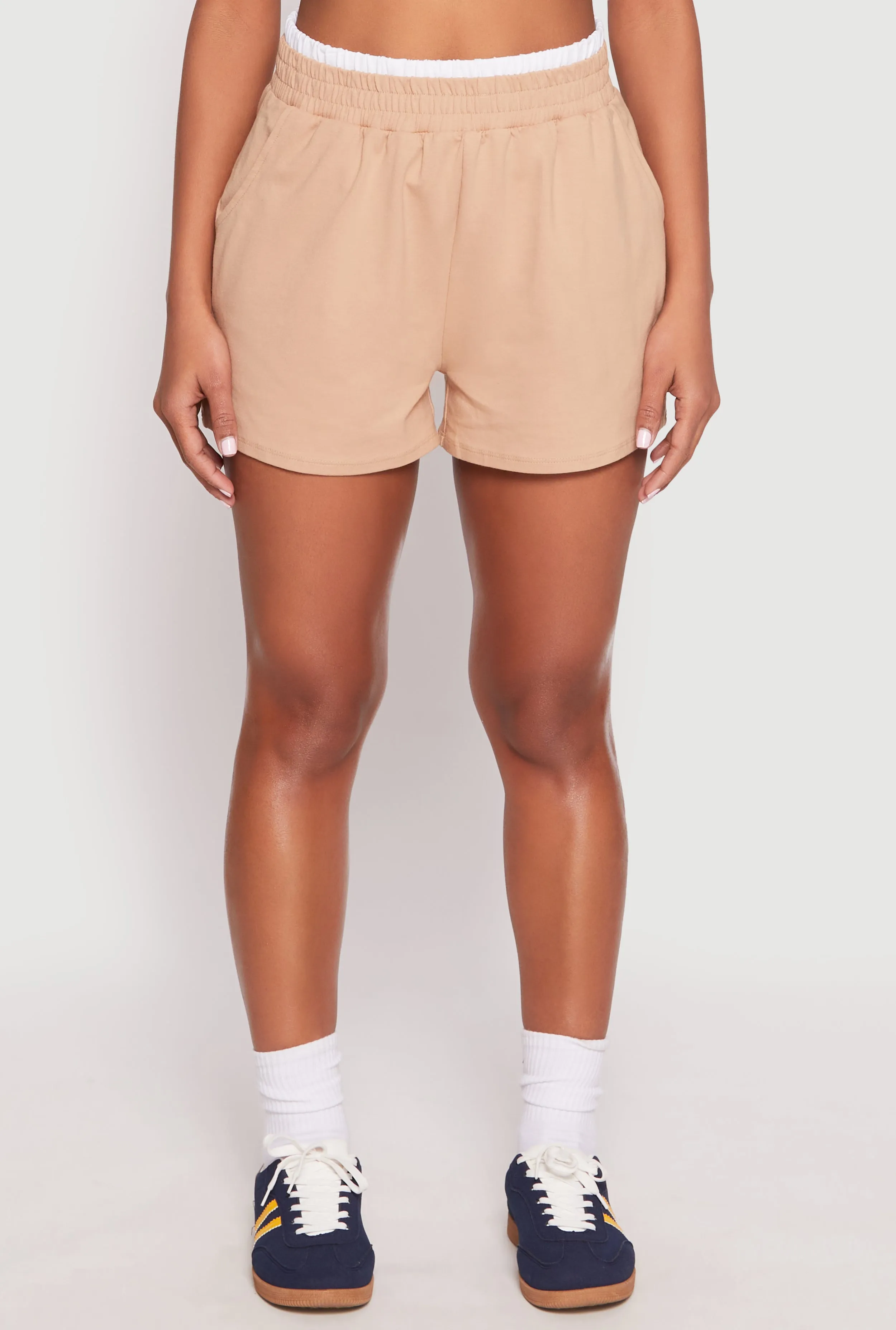 Contrast Elastic Trim High Waist Shorts sold by Rainbow product image thumbnail 2