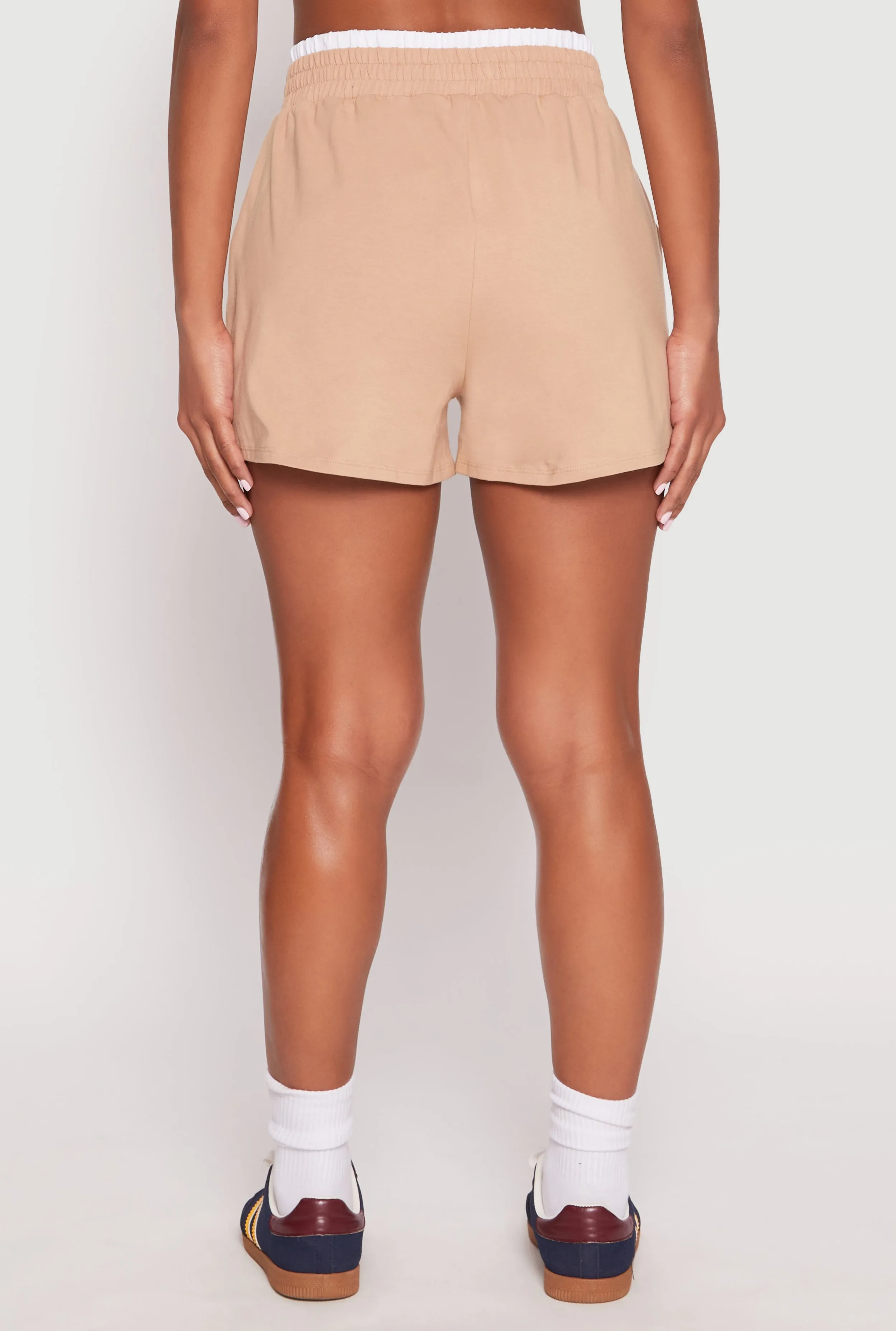 Contrast Elastic Trim High Waist Shorts sold by Rainbow product image thumbnail 3