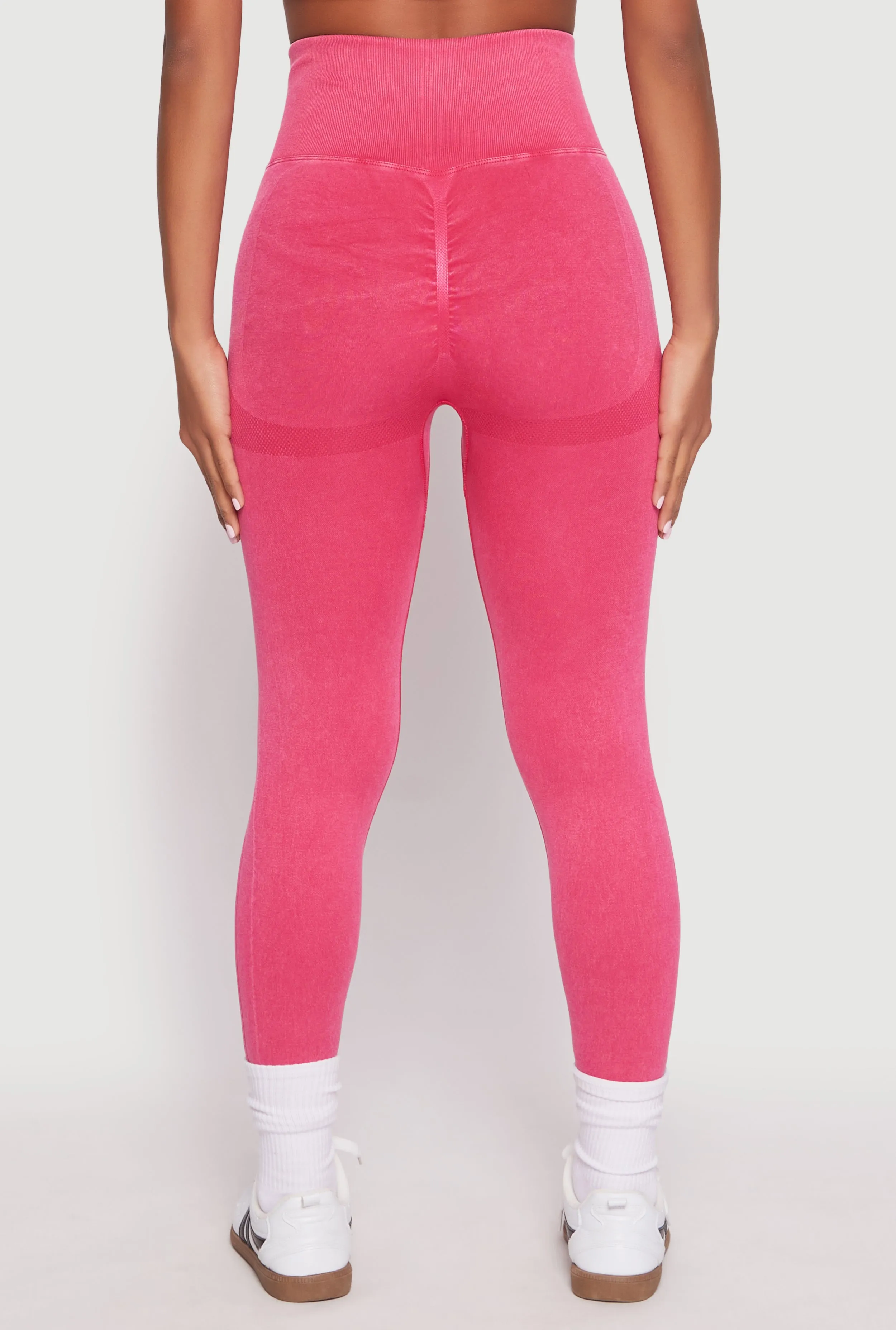 Daisy Seamless Acid Wash High Waist Leggings sold by Rainbow product image thumbnail 3