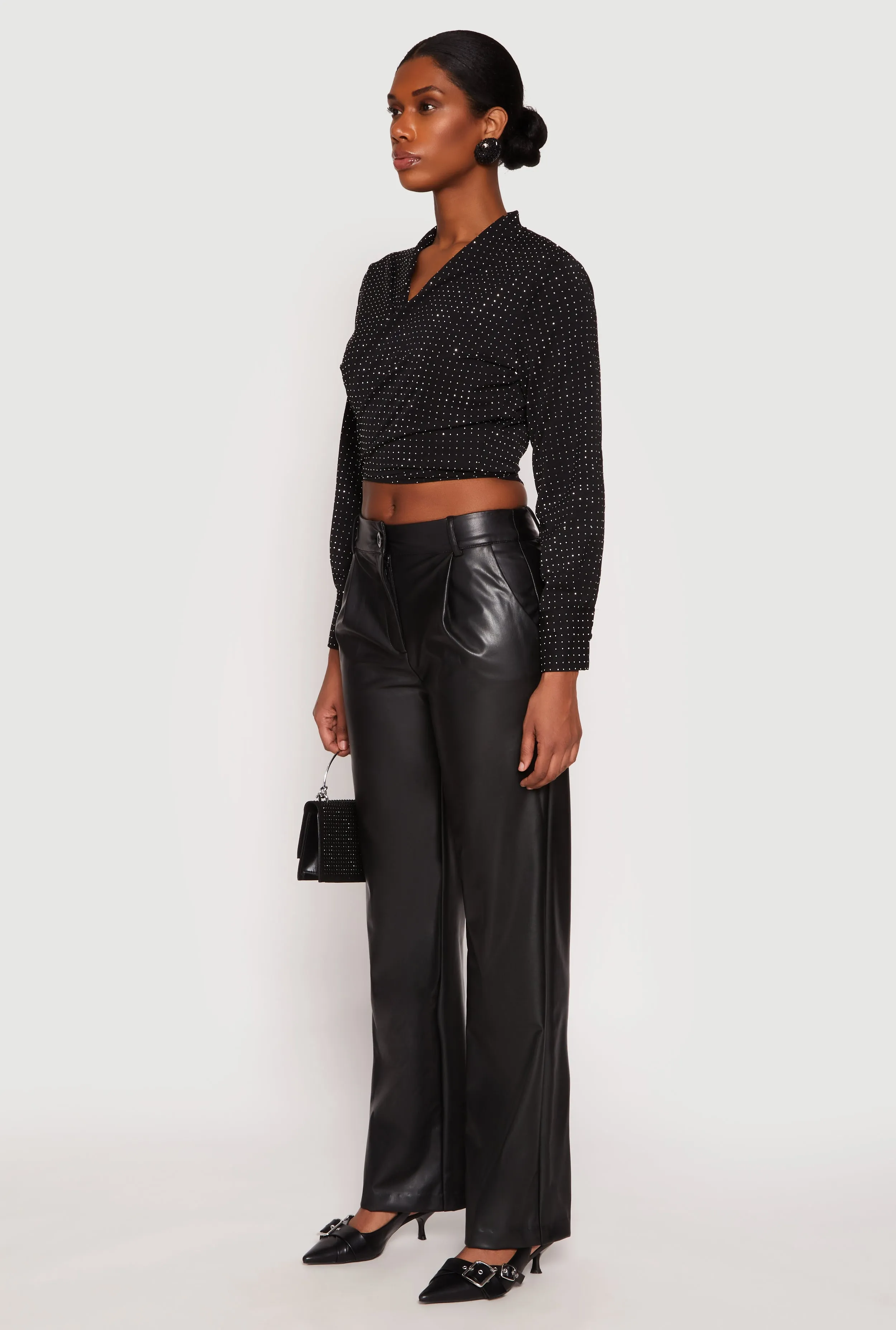 Rhinestone Tie Front Top sold by Rainbow product image thumbnail 3