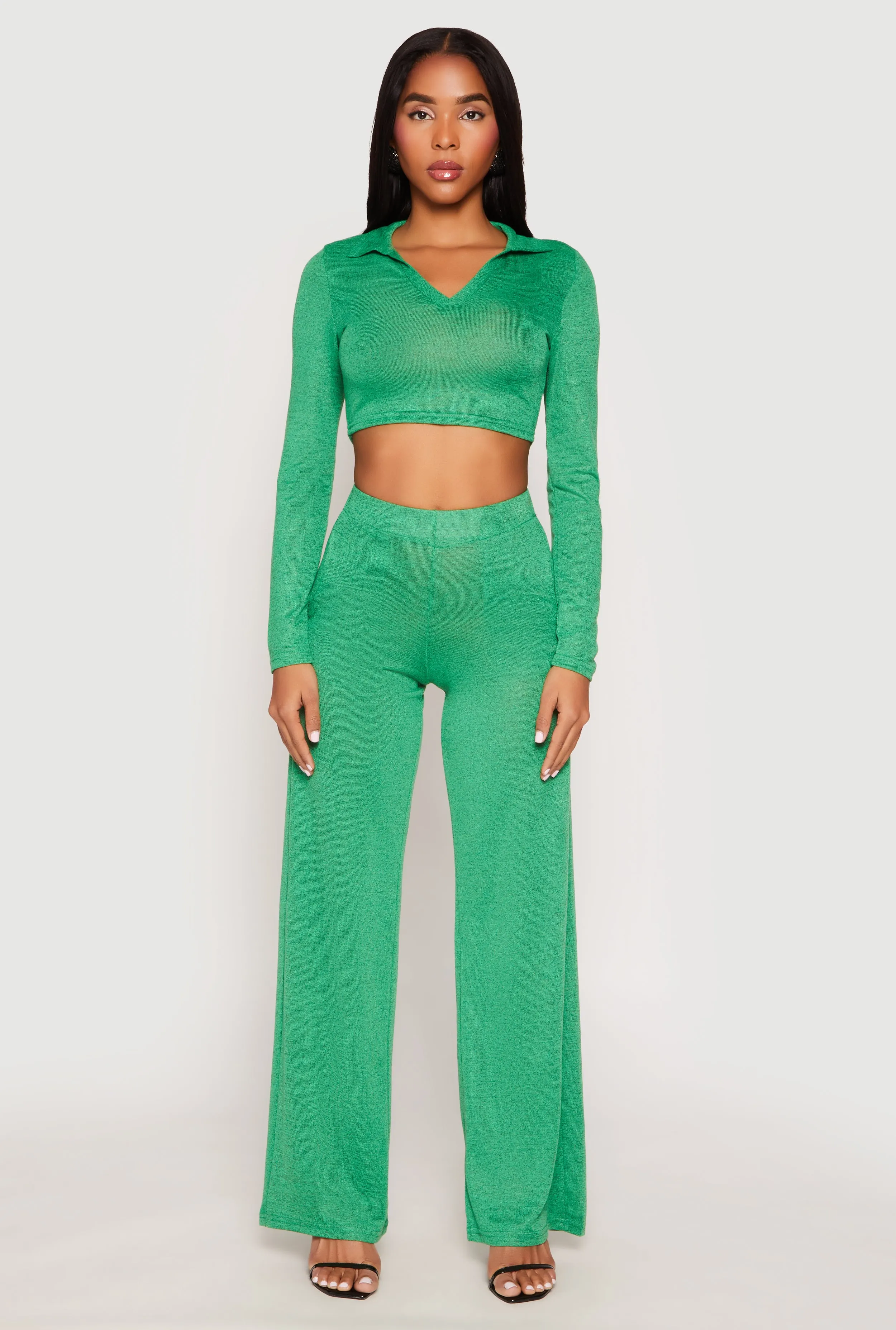 Daisy Brushed Knit Straight Leg Pants sold by Rainbow