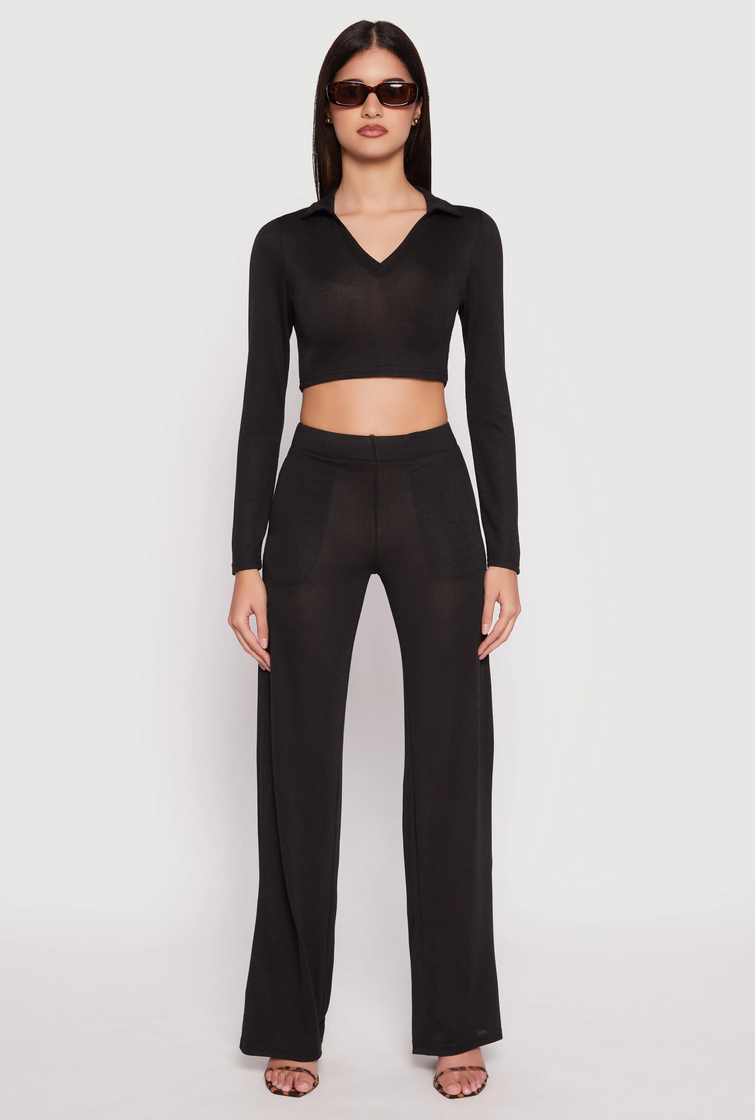 Daisy Brushed Knit Straight Leg Pants sold by Rainbow