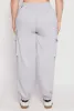 Plus Size French Terry Chain Detail Cargo Joggers sold by Rainbow