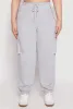 Plus Size French Terry Chain Detail Cargo Joggers sold by Rainbow