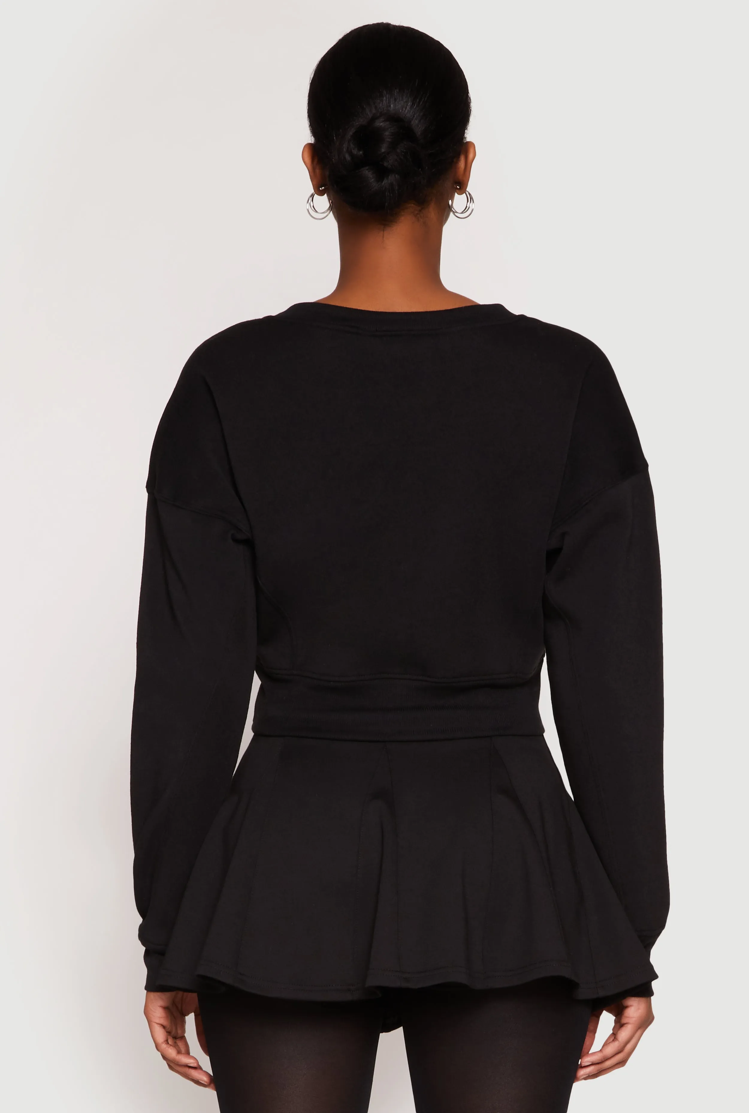 V Neck Cropped Sweatshirt sold by Rainbow product image thumbnail 5