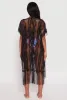 Fringe Trim Lace Cover Up Kimono sold by Rainbow