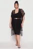 Fringe Trim Lace Cover Up Kimono sold by Rainbow
