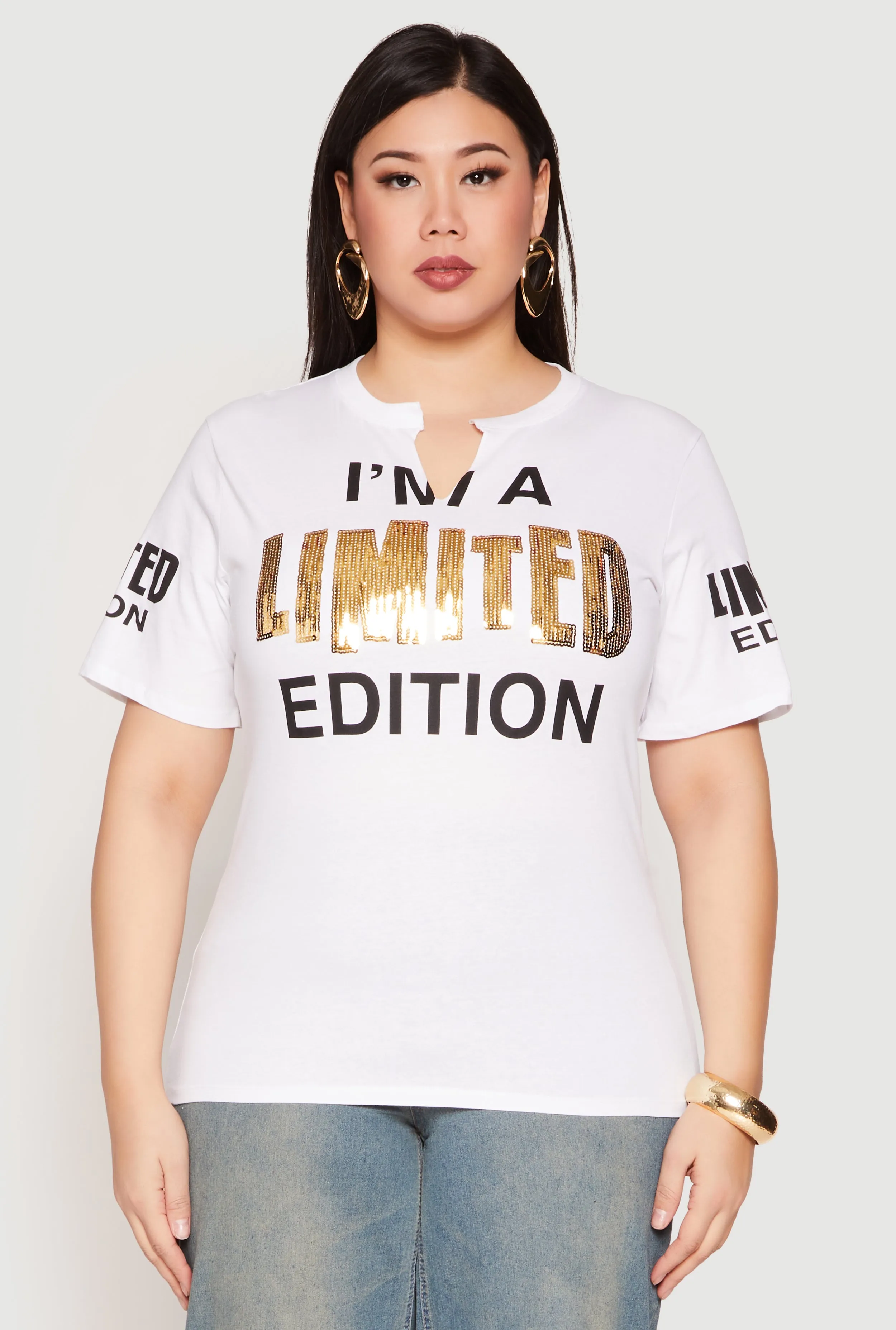 Plus Size Sequin Limited Edition Graphic Tee sold by Rainbow product image thumbnail 2