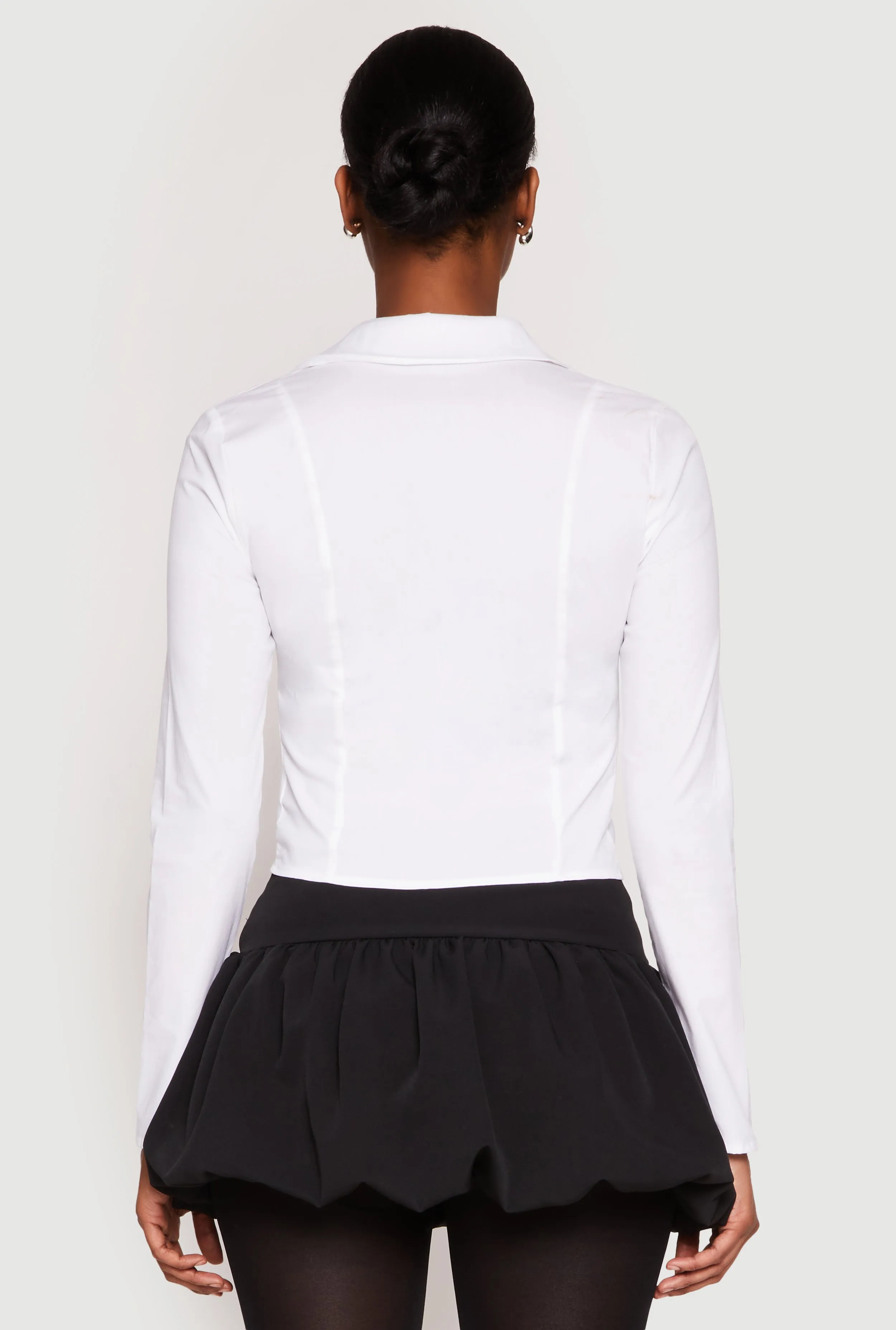 Ruched Double Zip Front Shirt sold by Rainbow product image thumbnail 5