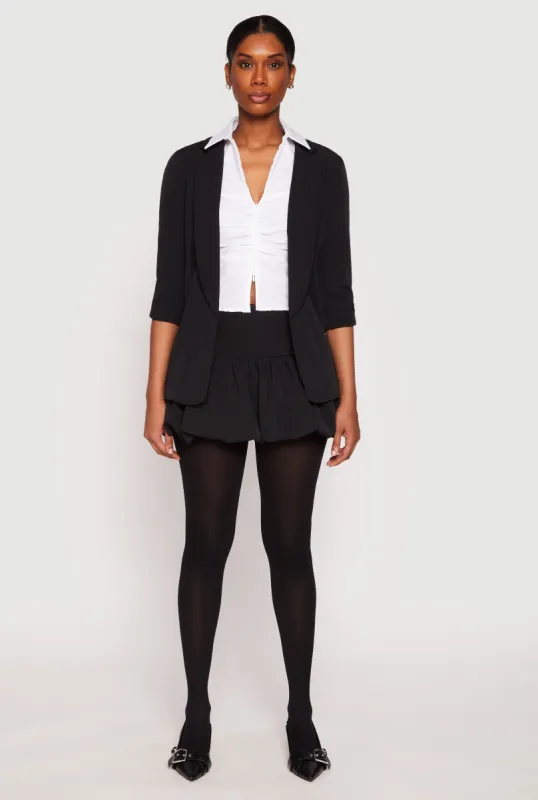 Side Zip Mini Bubble Skirt sold by Rainbow