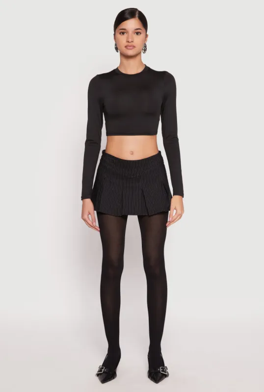Daisy Long Sleeve High Neck Crop Top sold by Rainbow