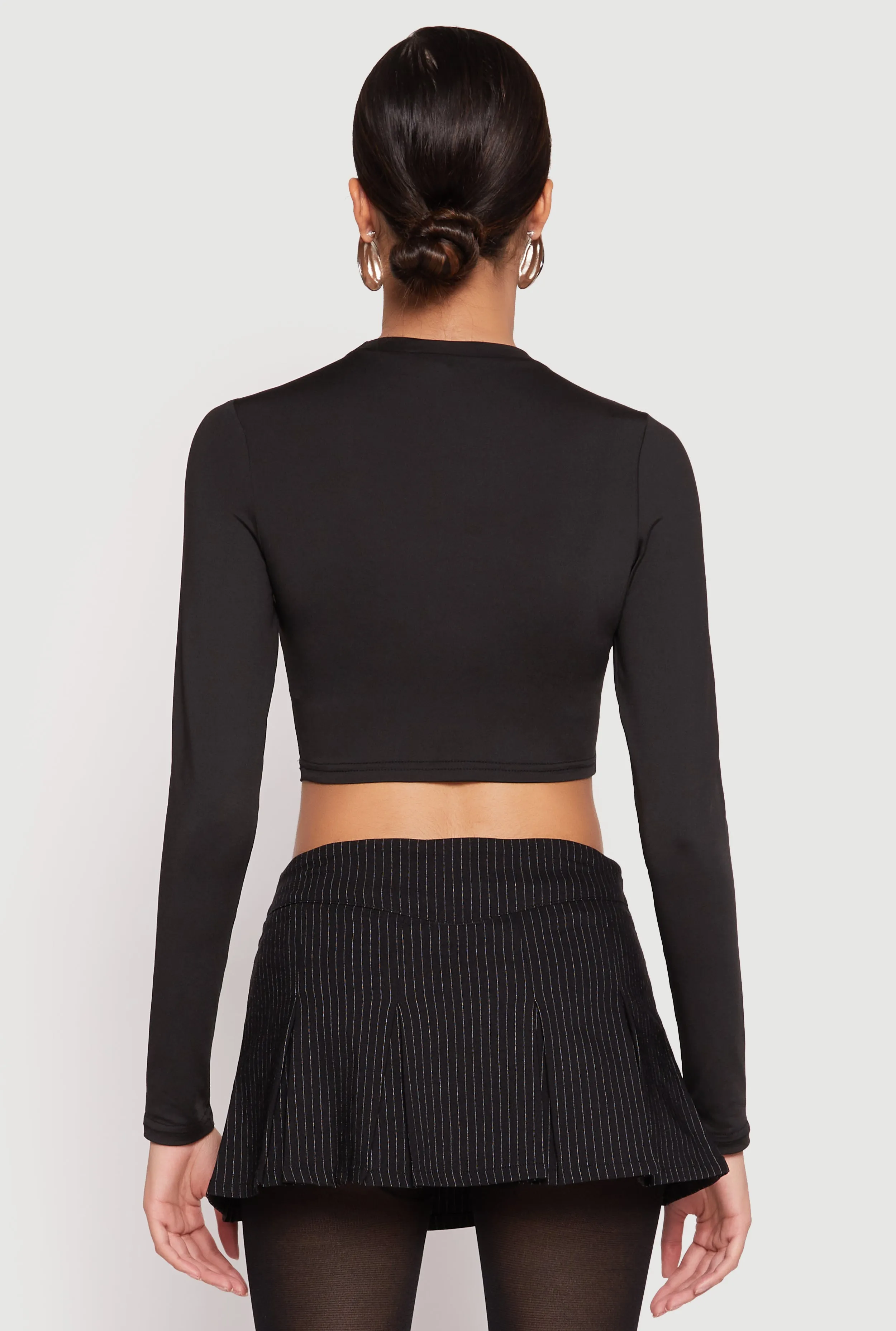 Daisy Long Sleeve High Neck Crop Top sold by Rainbow product image thumbnail 5