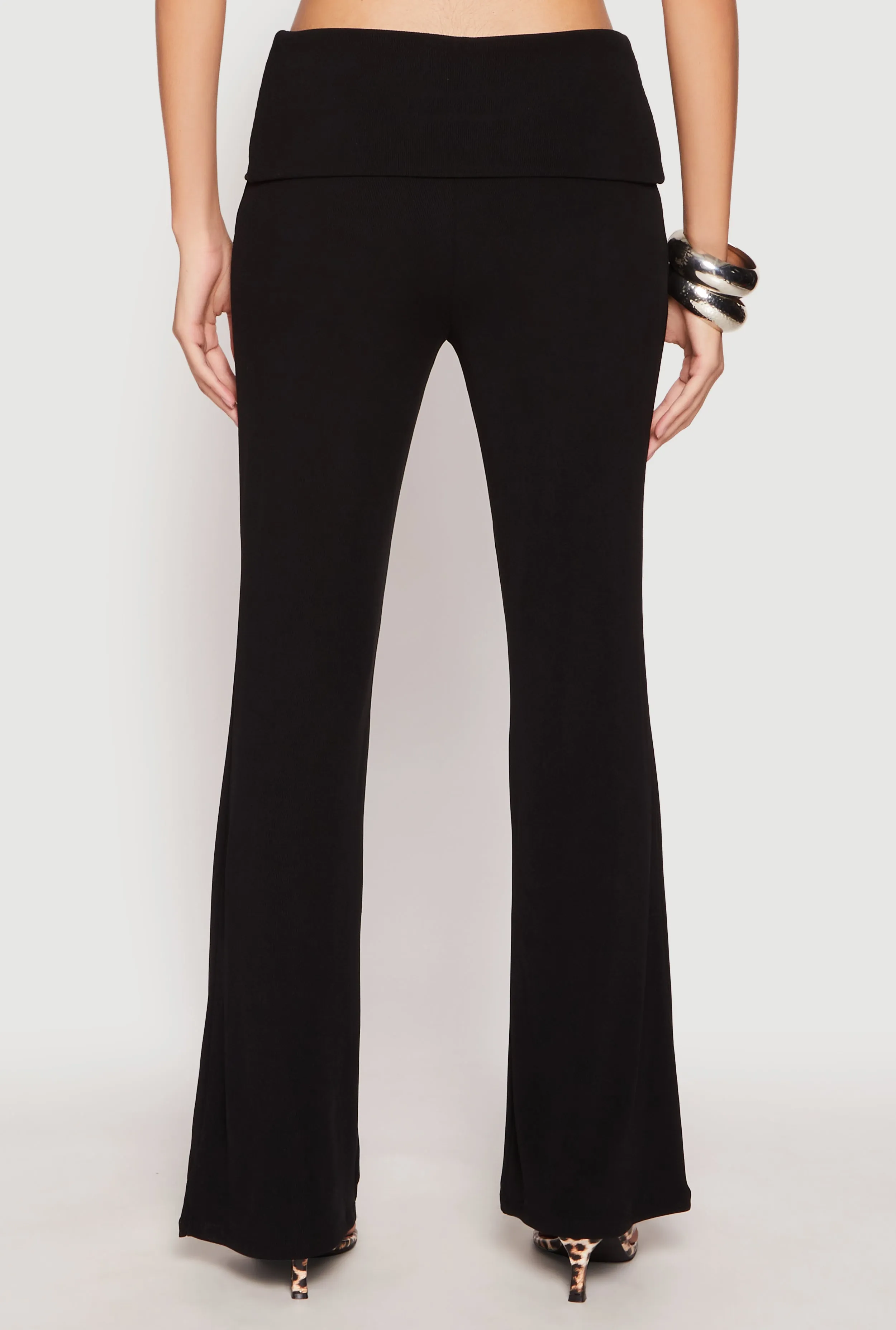 Haute Monde Ribbed Fold Over Waist Pants sold by Rainbow product image thumbnail 3