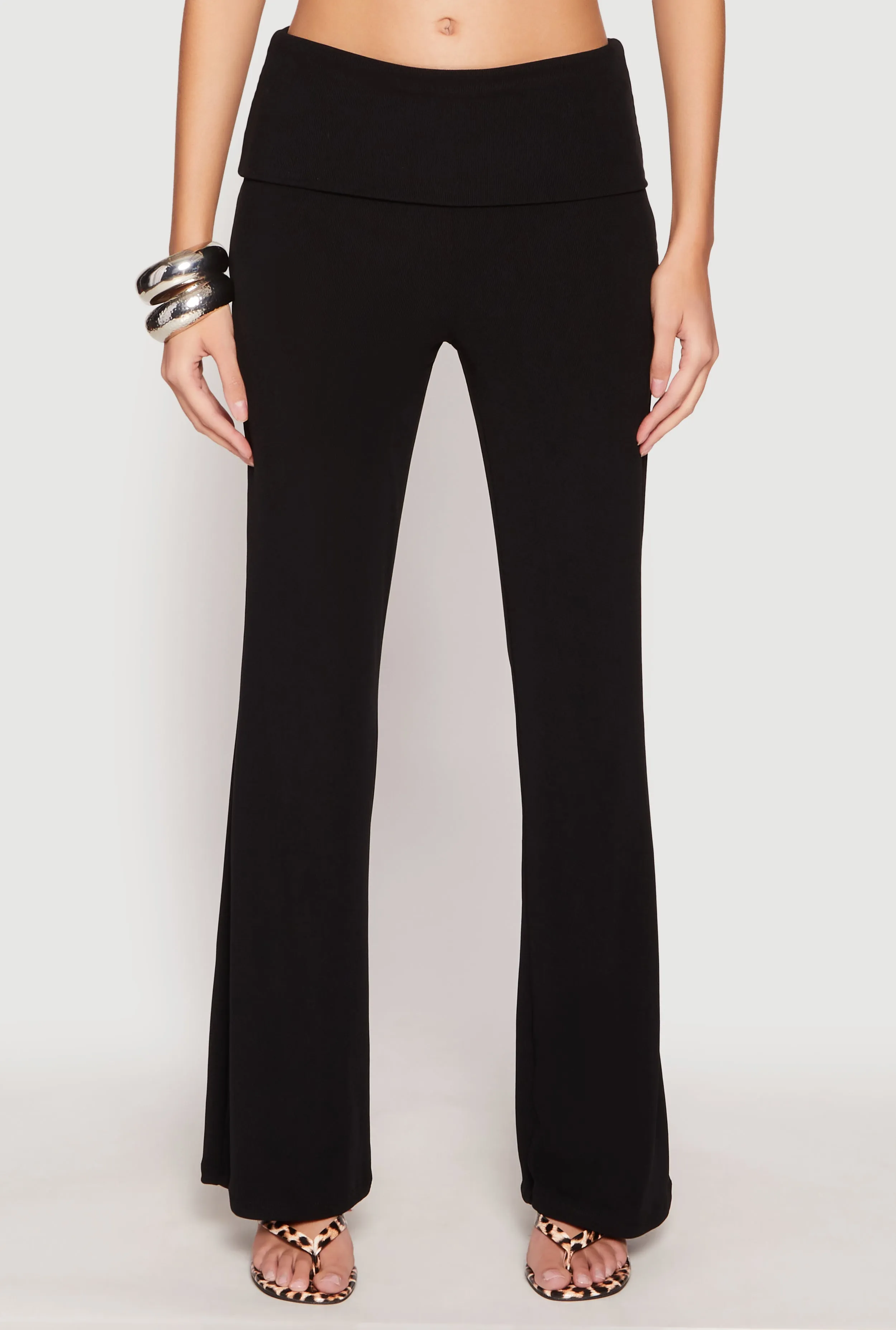 Haute Monde Ribbed Fold Over Waist Pants sold by Rainbow product image thumbnail 2