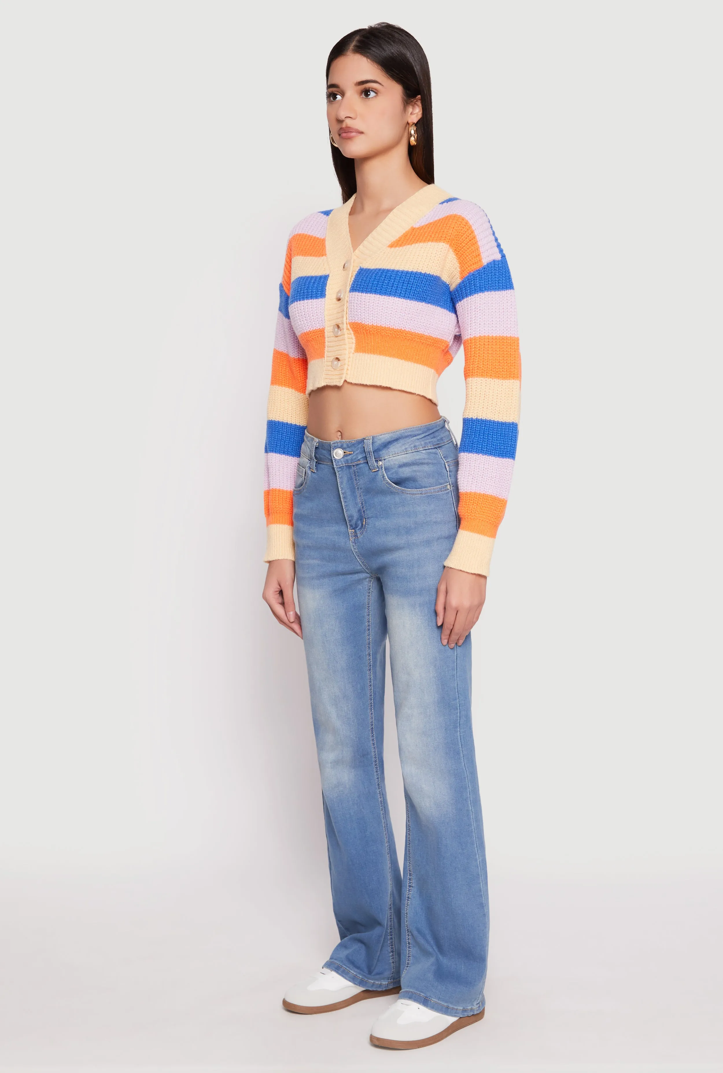 Daisy Striped Cropped Cardigan sold by Rainbow product image thumbnail 3