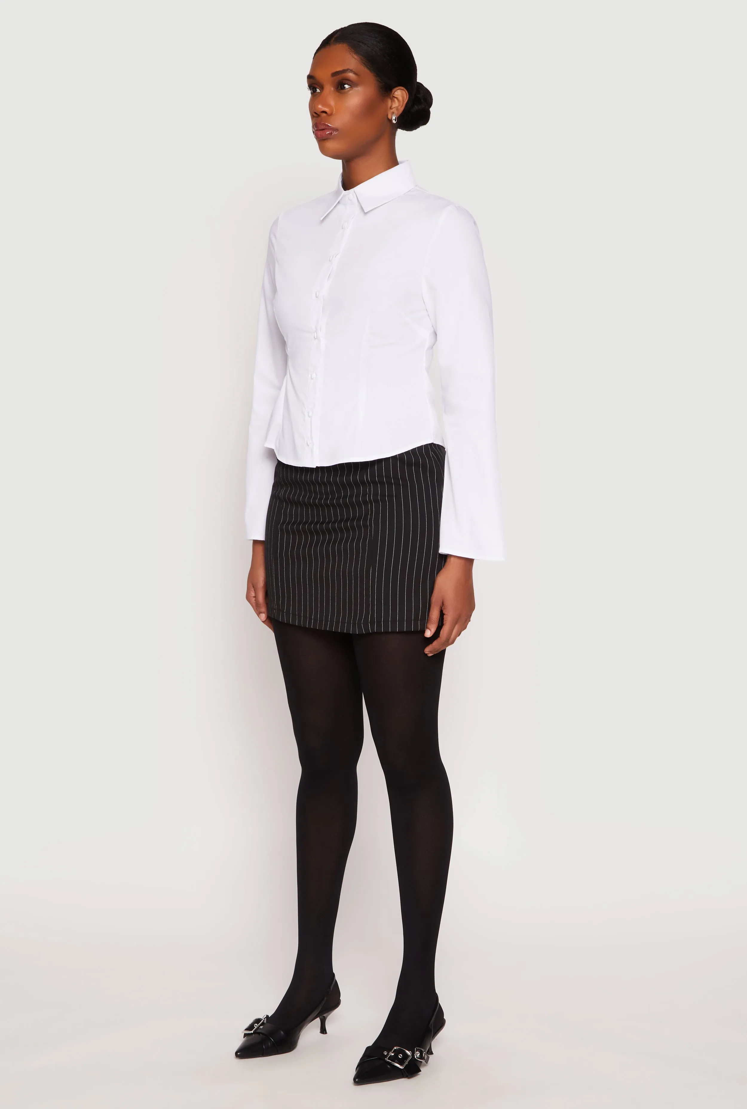 Long Sleeve Button Front Shirt sold by Rainbow product image thumbnail 3