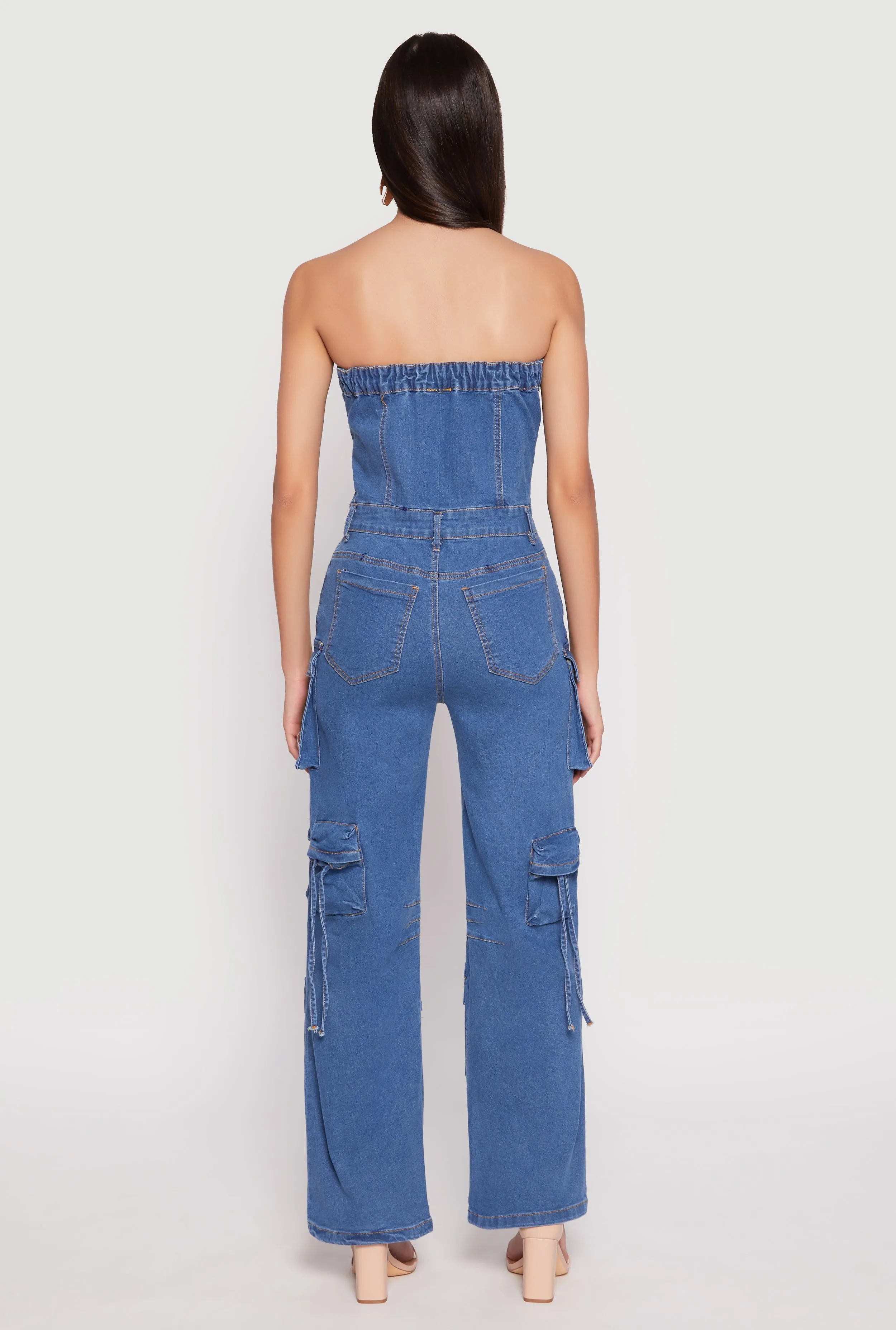 Daisy Denim Straight Leg Cargo Jumpsuit sold by Rainbow product image thumbnail 3