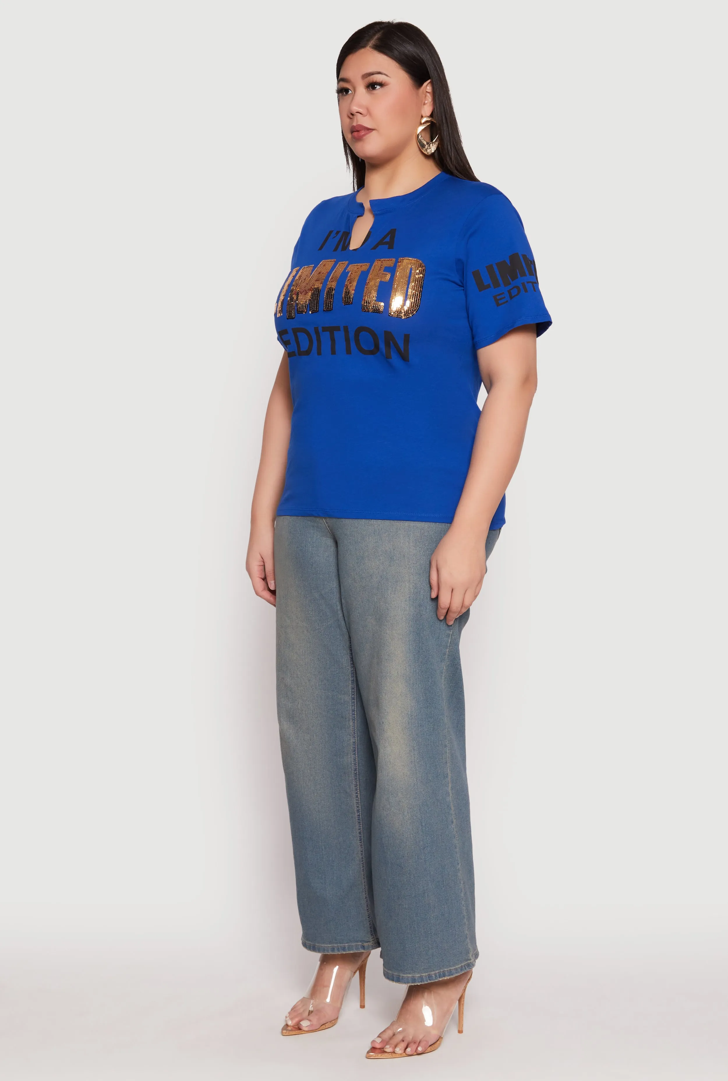 Plus Size Sequin Limited Edition Graphic Tee sold by Rainbow product image thumbnail 3