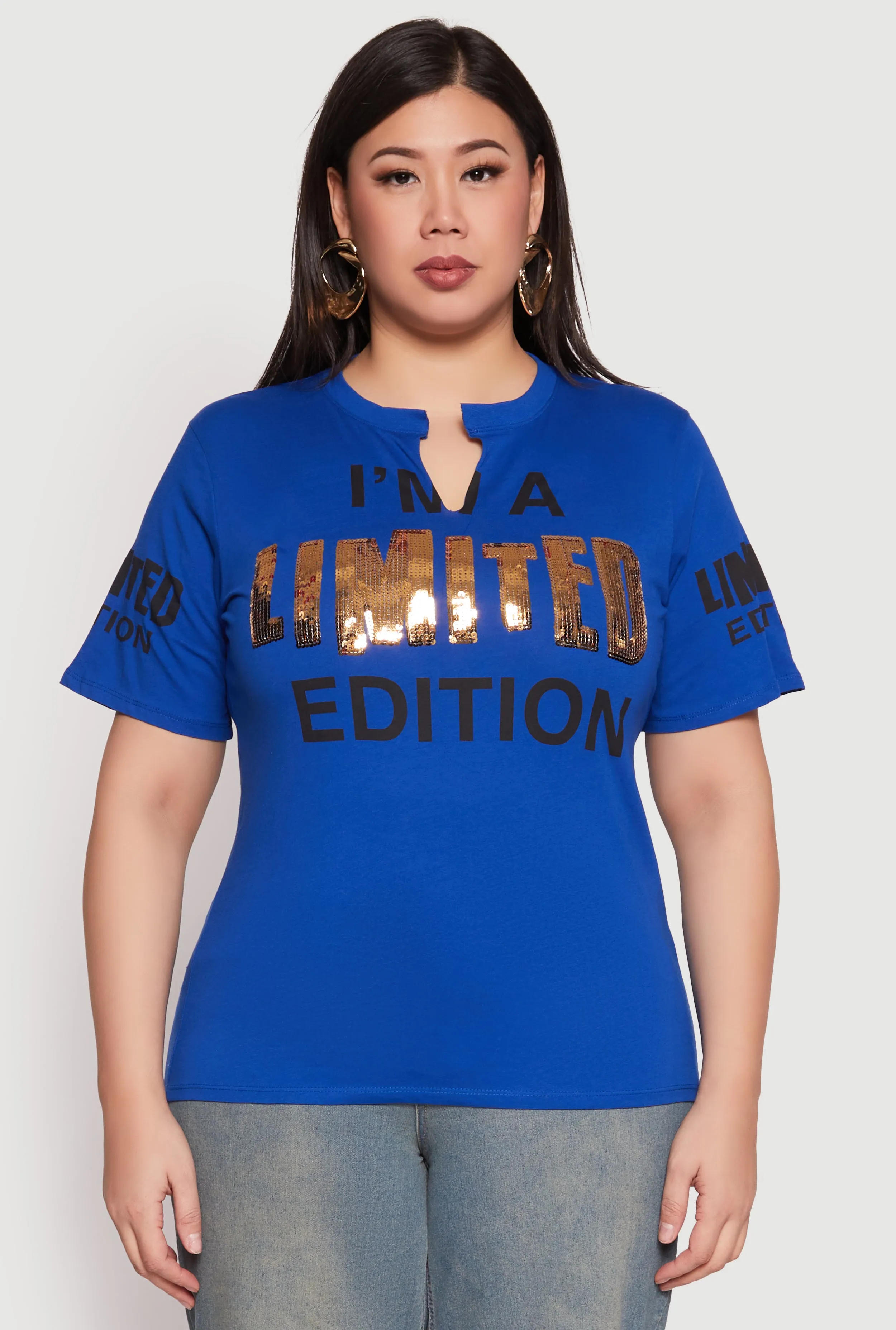 Plus Size Sequin Limited Edition Graphic Tee sold by Rainbow product image thumbnail 2