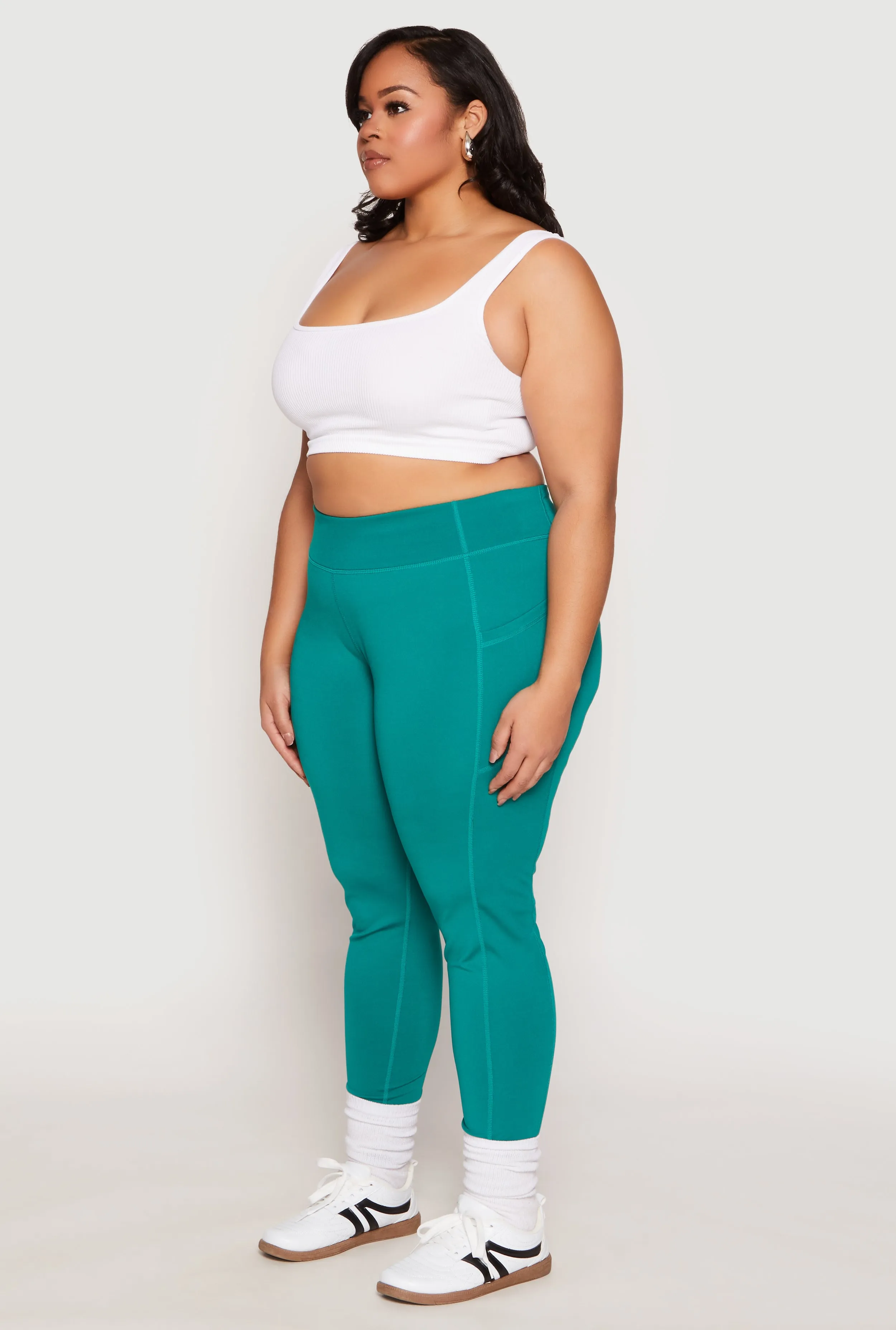 Plus Size Side Pocket High Waist Active Leggings sold by Rainbow product image thumbnail 2