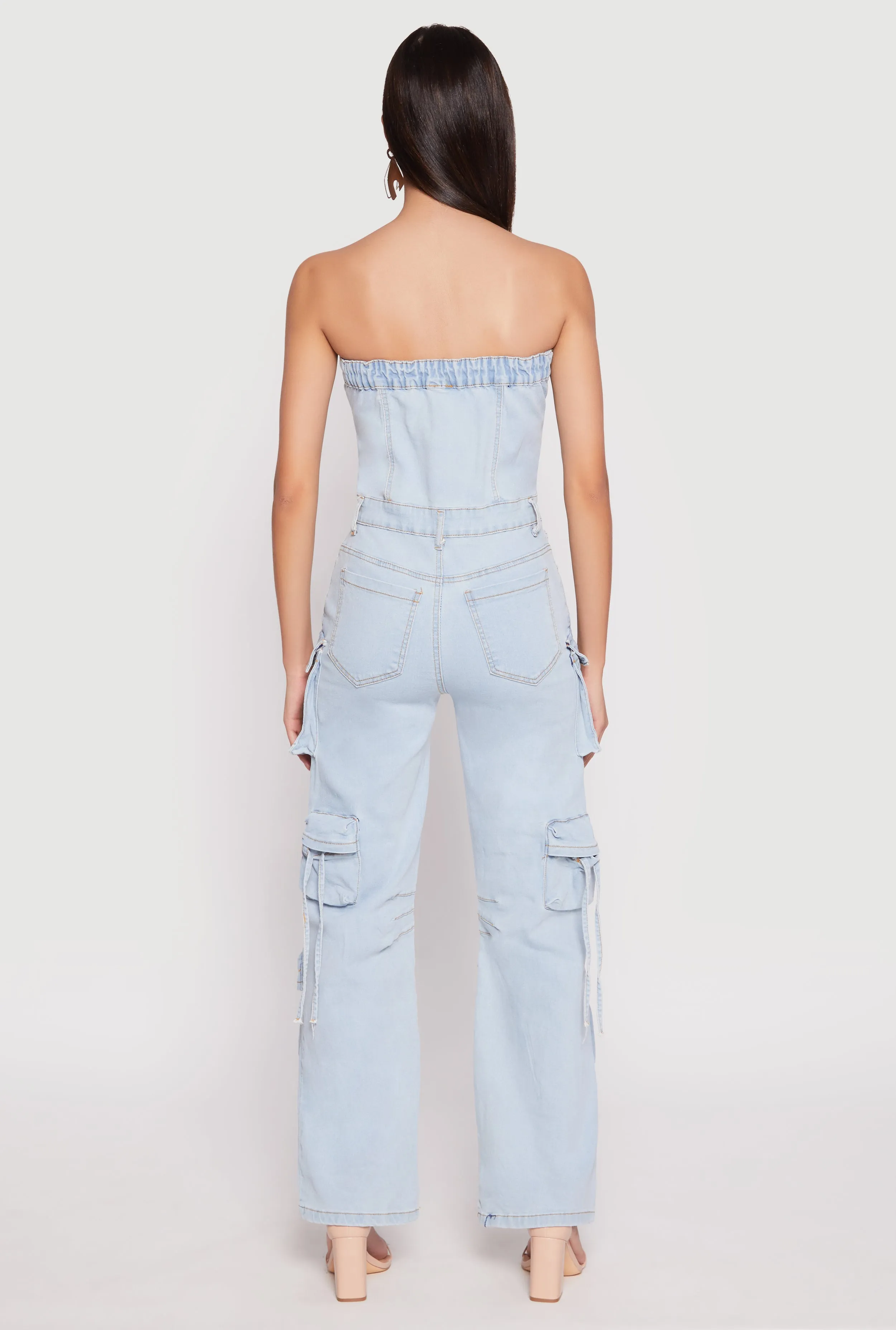 Daisy Denim Straight Leg Cargo Jumpsuit sold by Rainbow product image thumbnail 3