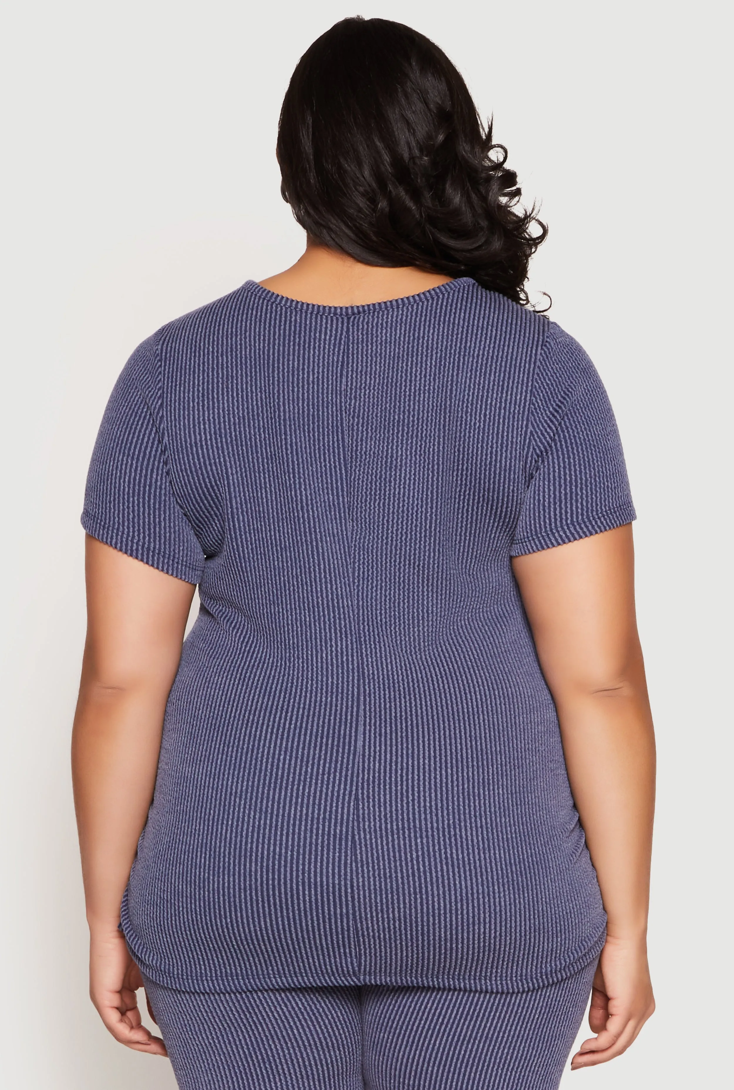 Plus Size Blessed Rib Knit Graphic Tee sold by Rainbow product image thumbnail 5