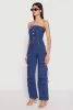 Daisy Denim Straight Leg Cargo Jumpsuit sold by Rainbow