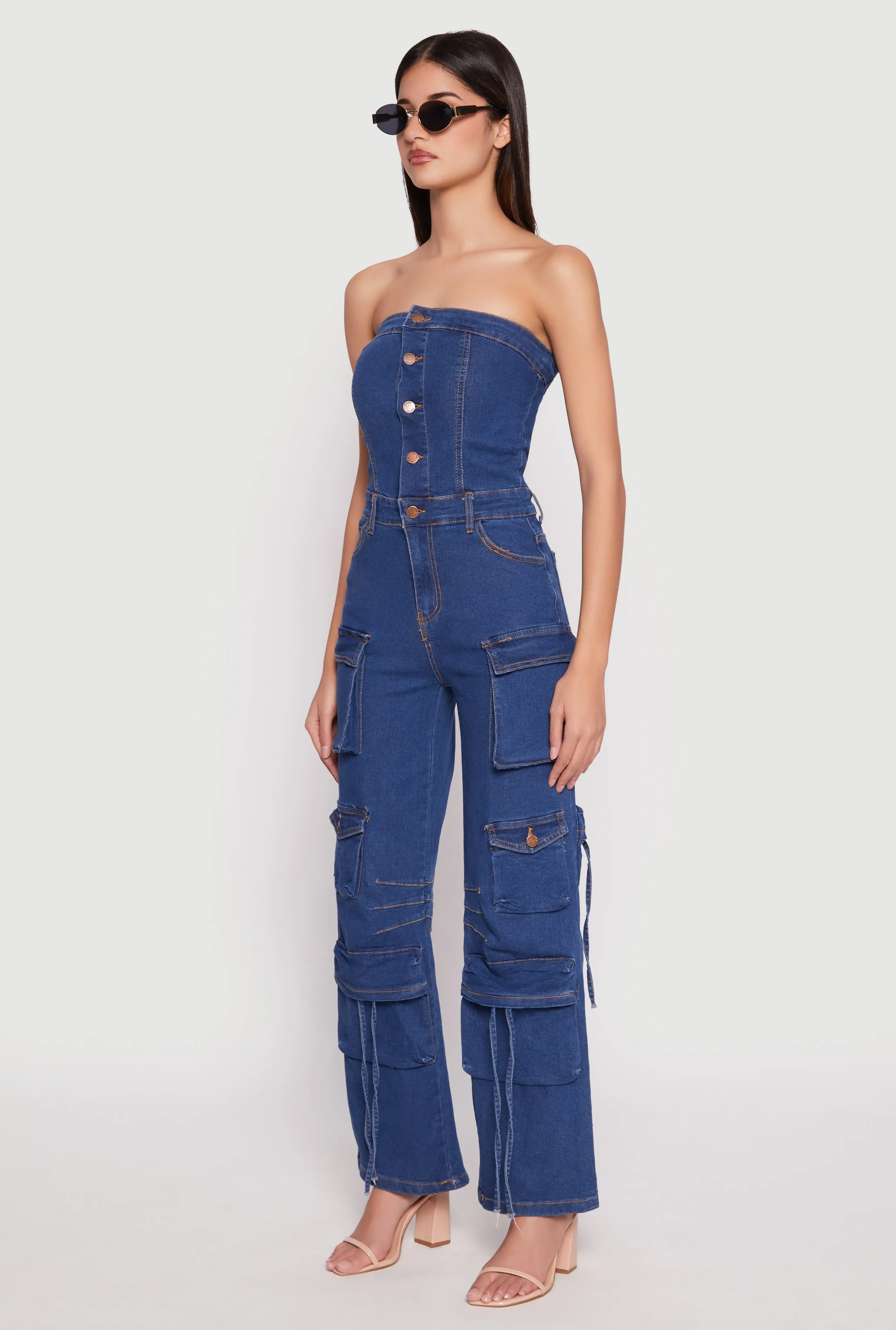 Daisy Denim Straight Leg Cargo Jumpsuit sold by Rainbow product image thumbnail 2