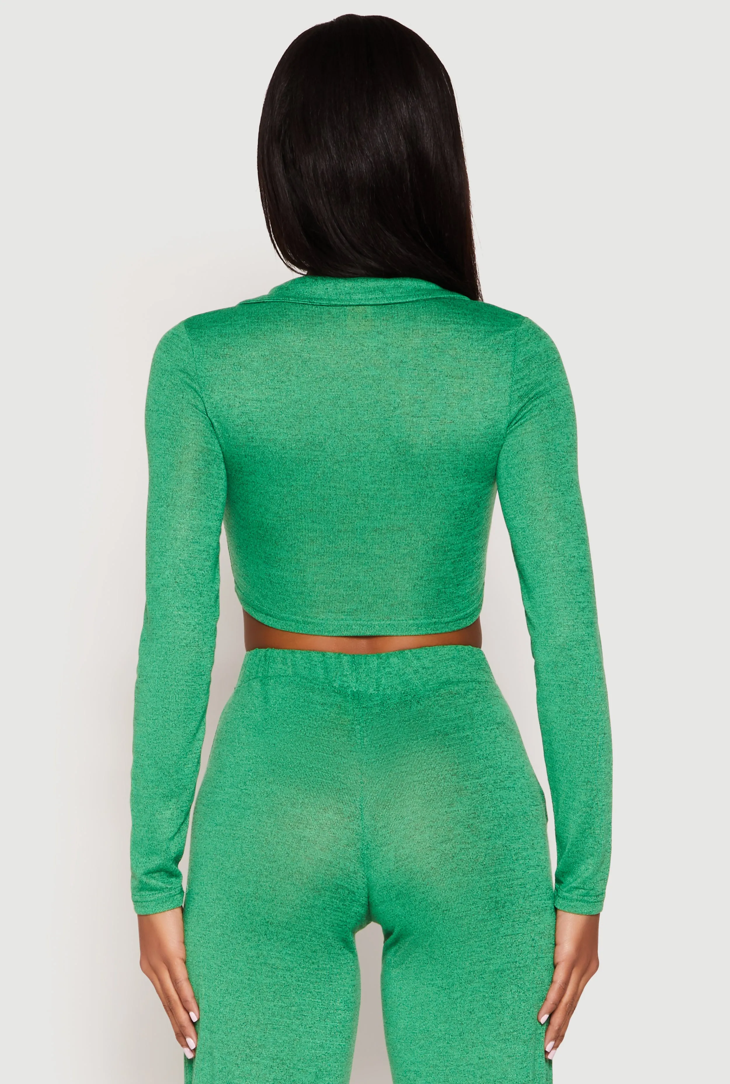 Daisy Long Sleeve Cropped Polo Shirt sold by Rainbow product image thumbnail 5