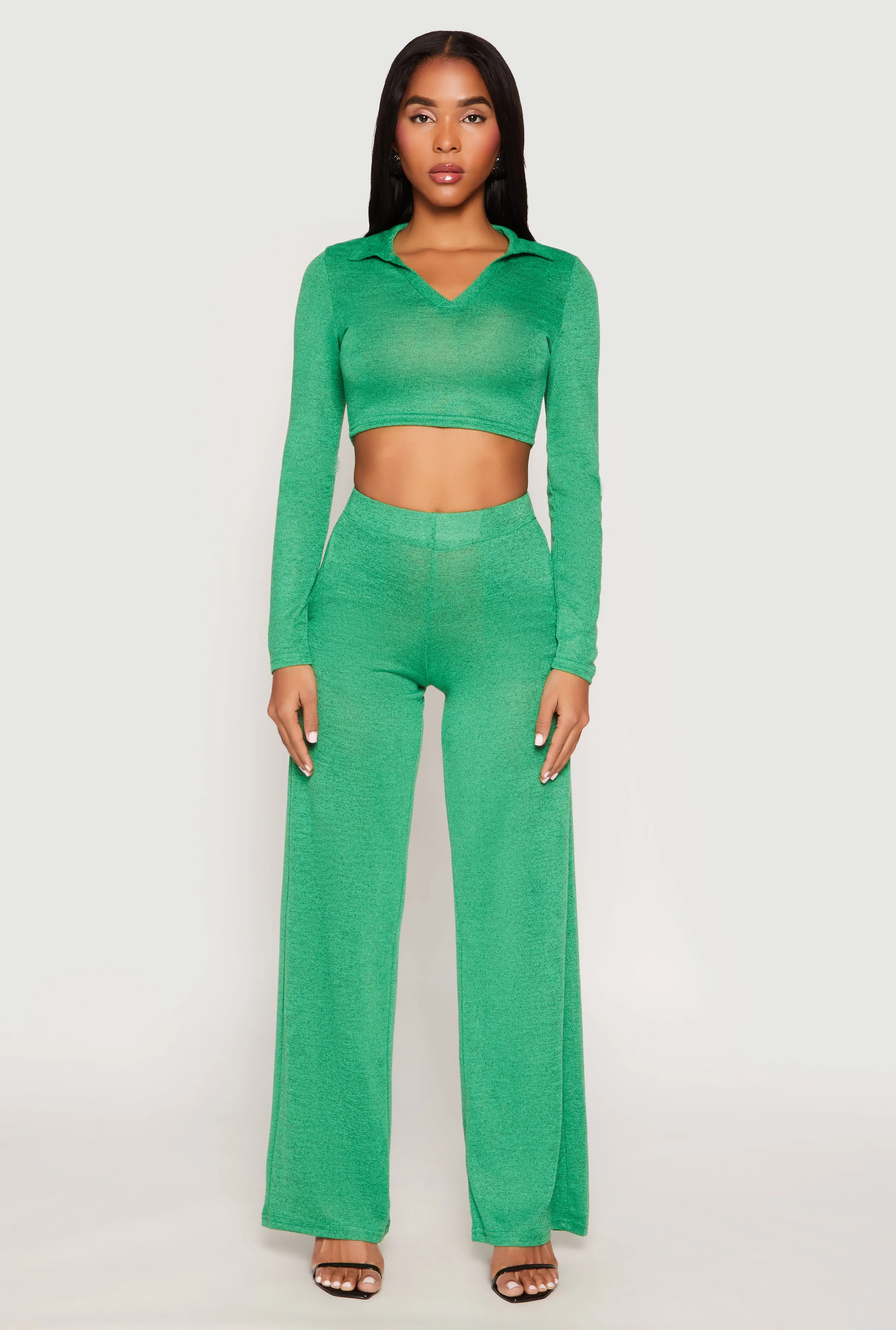 Daisy Long Sleeve Cropped Polo Shirt sold by Rainbow product image thumbnail 2