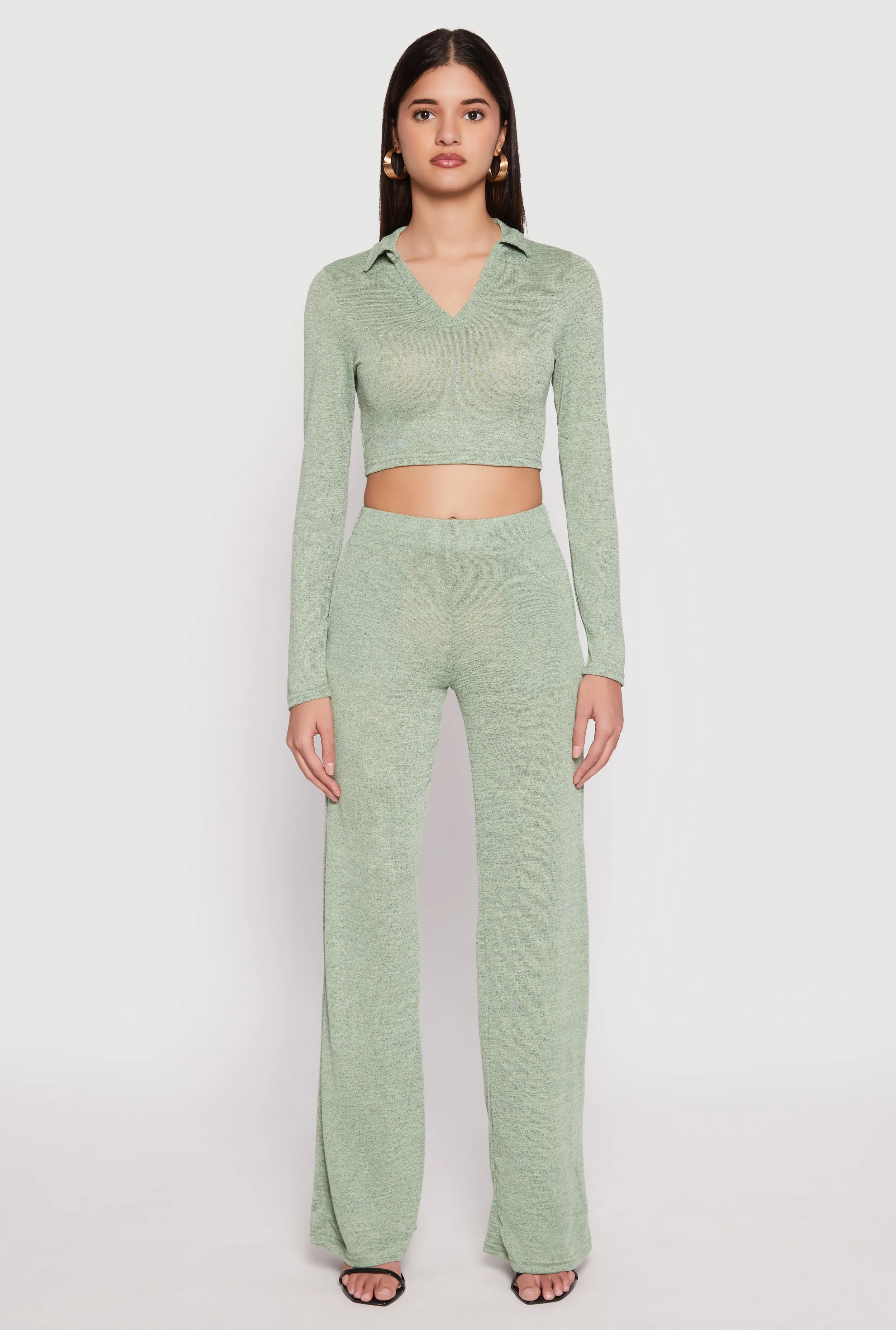 Daisy Brushed Knit Straight Leg Pants sold by Rainbow