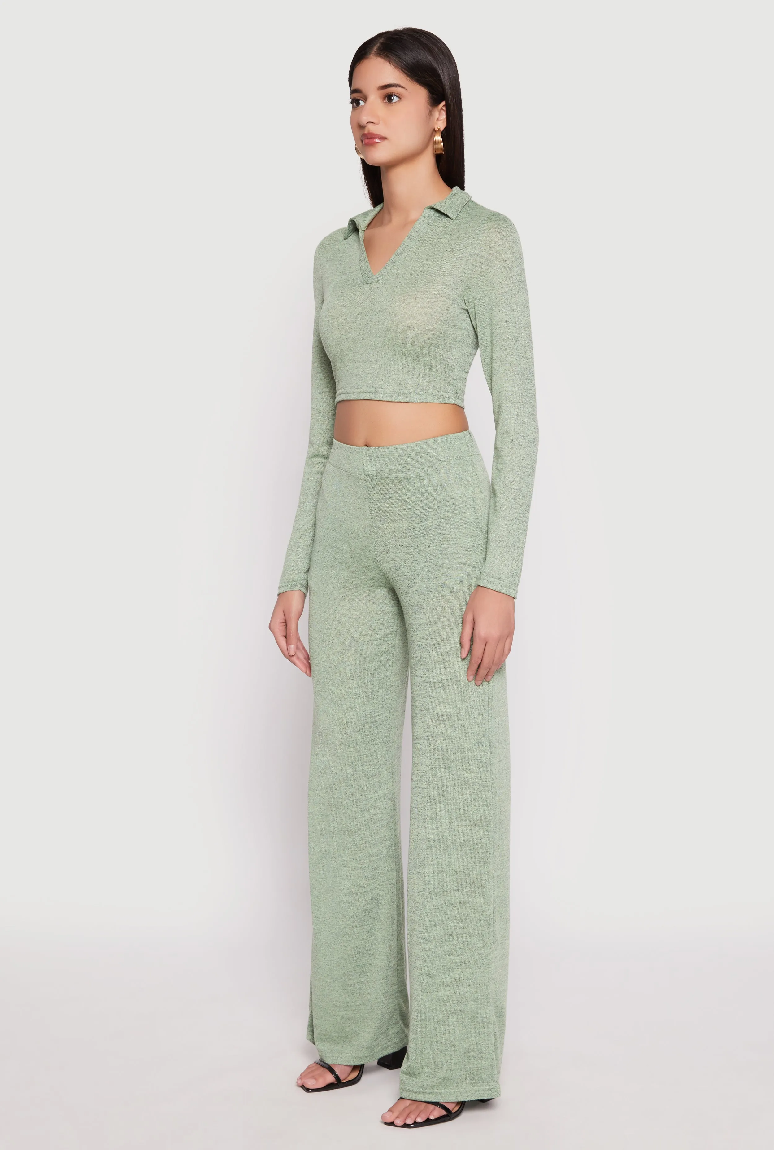 Daisy Long Sleeve Cropped Polo Shirt sold by Rainbow product image thumbnail 3