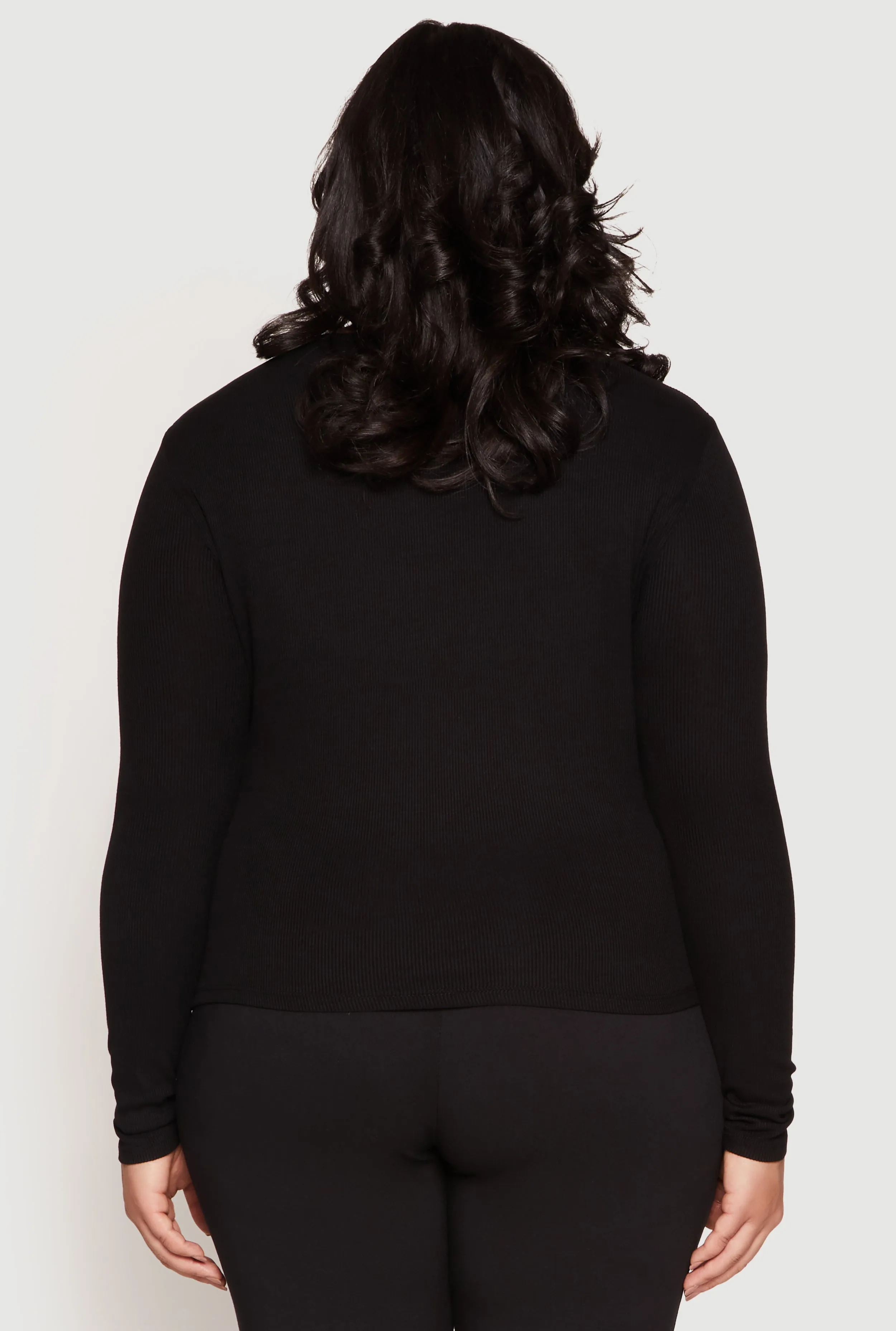 Plus Size Ribbed Knit Keyhole Top sold by Rainbow product image thumbnail 5