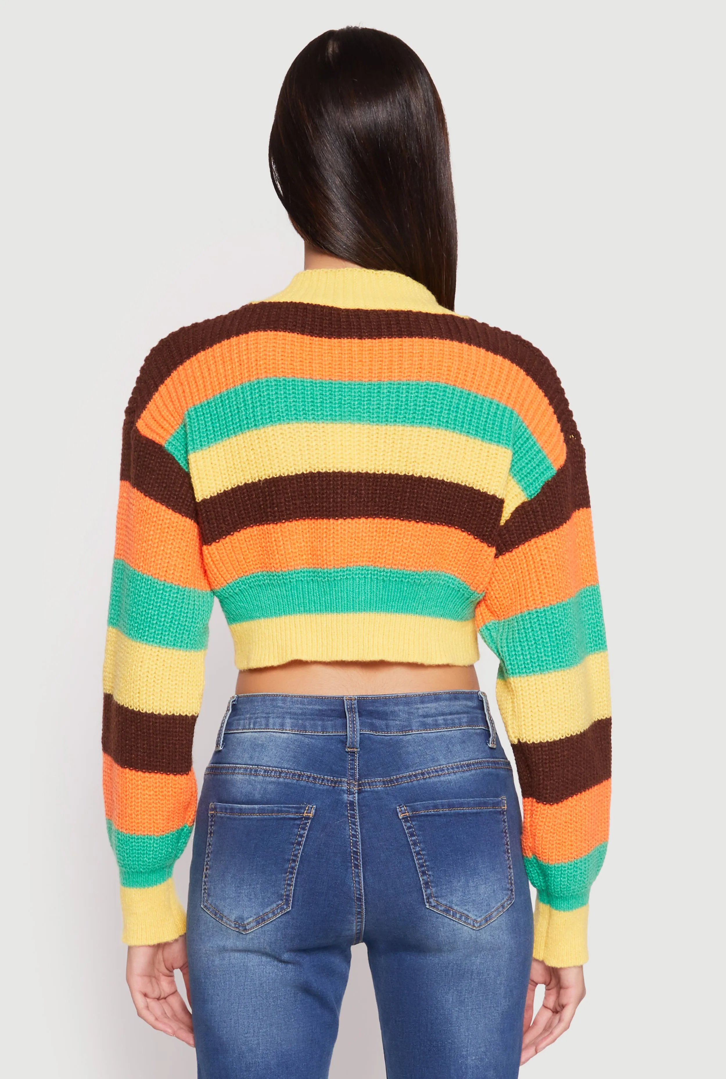 Daisy Striped Cropped Cardigan sold by Rainbow product image thumbnail 5