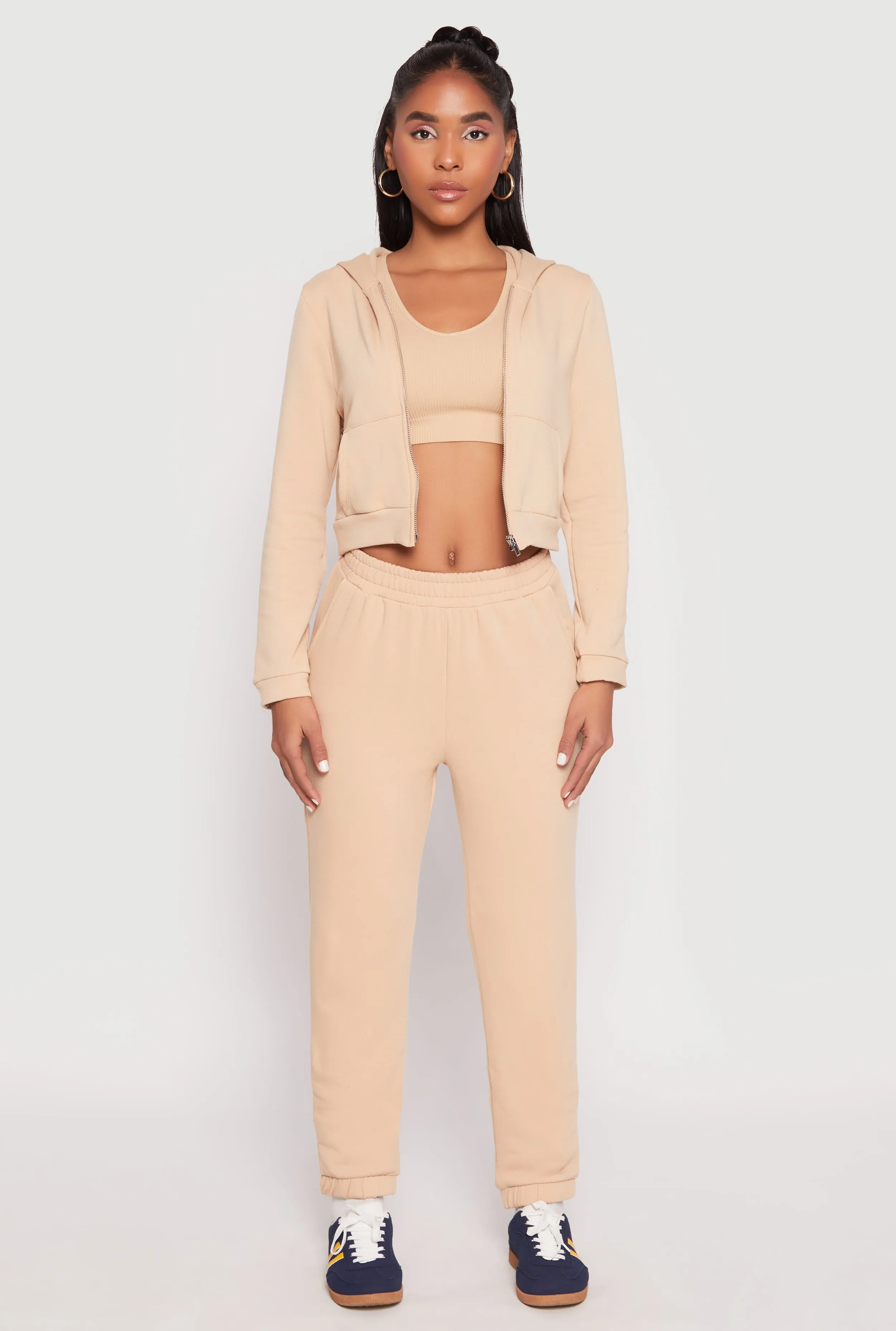 Iris Zip Front Cropped Hoodie sold by Rainbow product image thumbnail 2