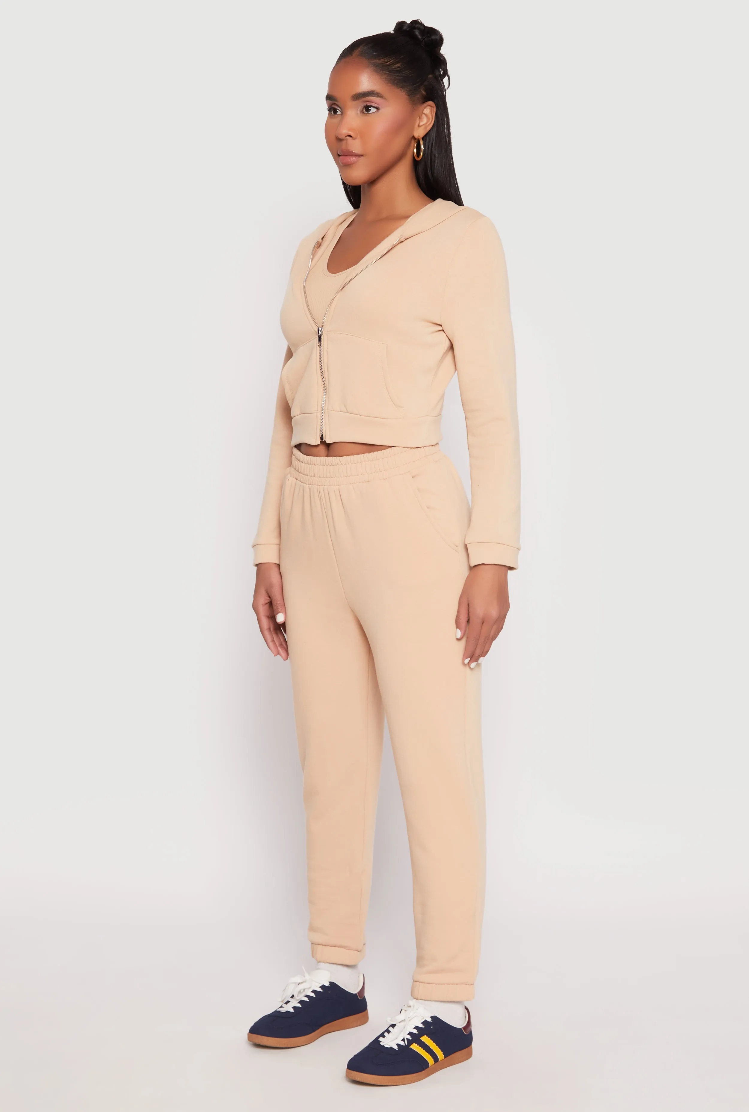 Iris Zip Front Cropped Hoodie sold by Rainbow product image thumbnail 3