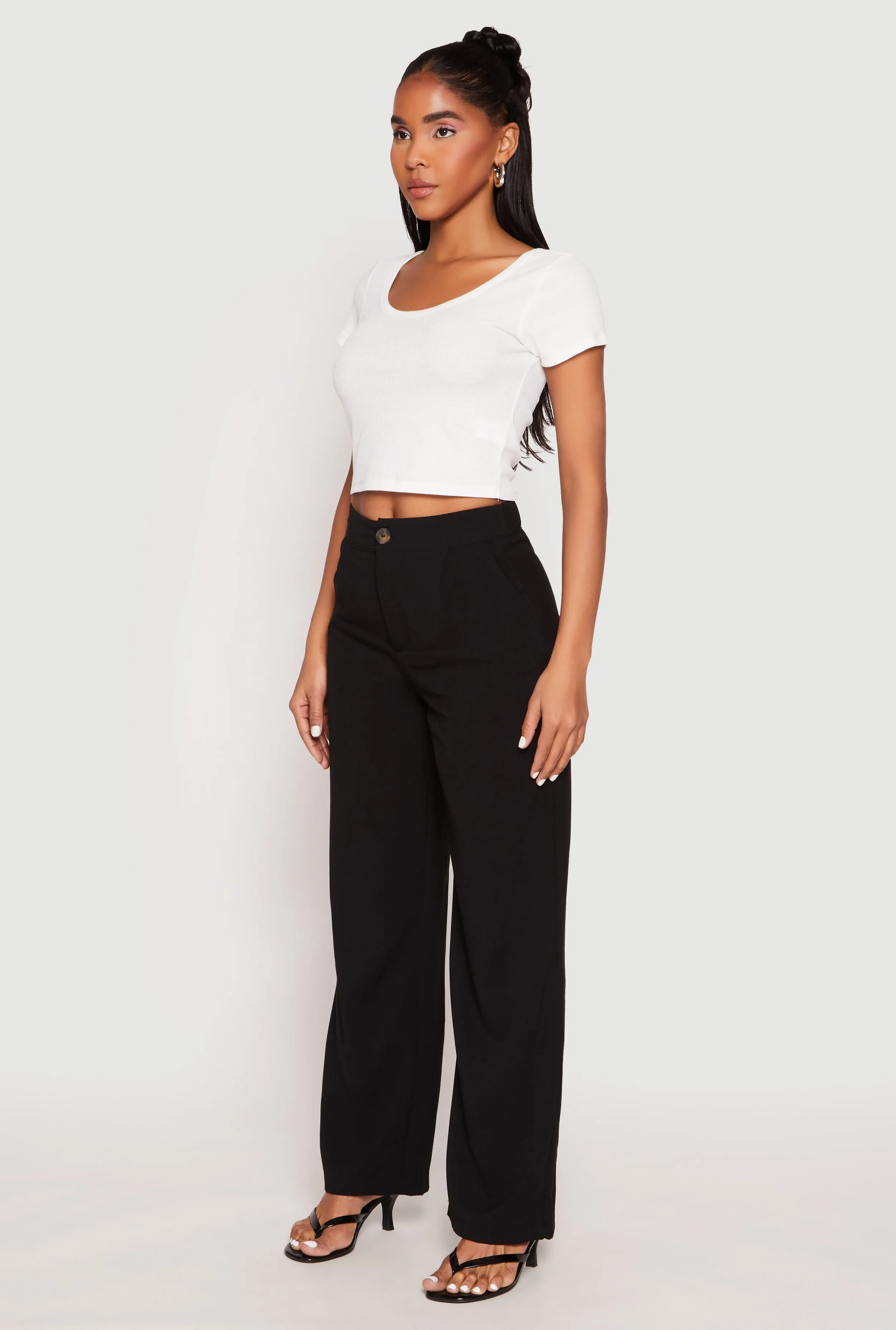 High Waist Wide Leg Dress Pants sold by Rainbow product image thumbnail 2