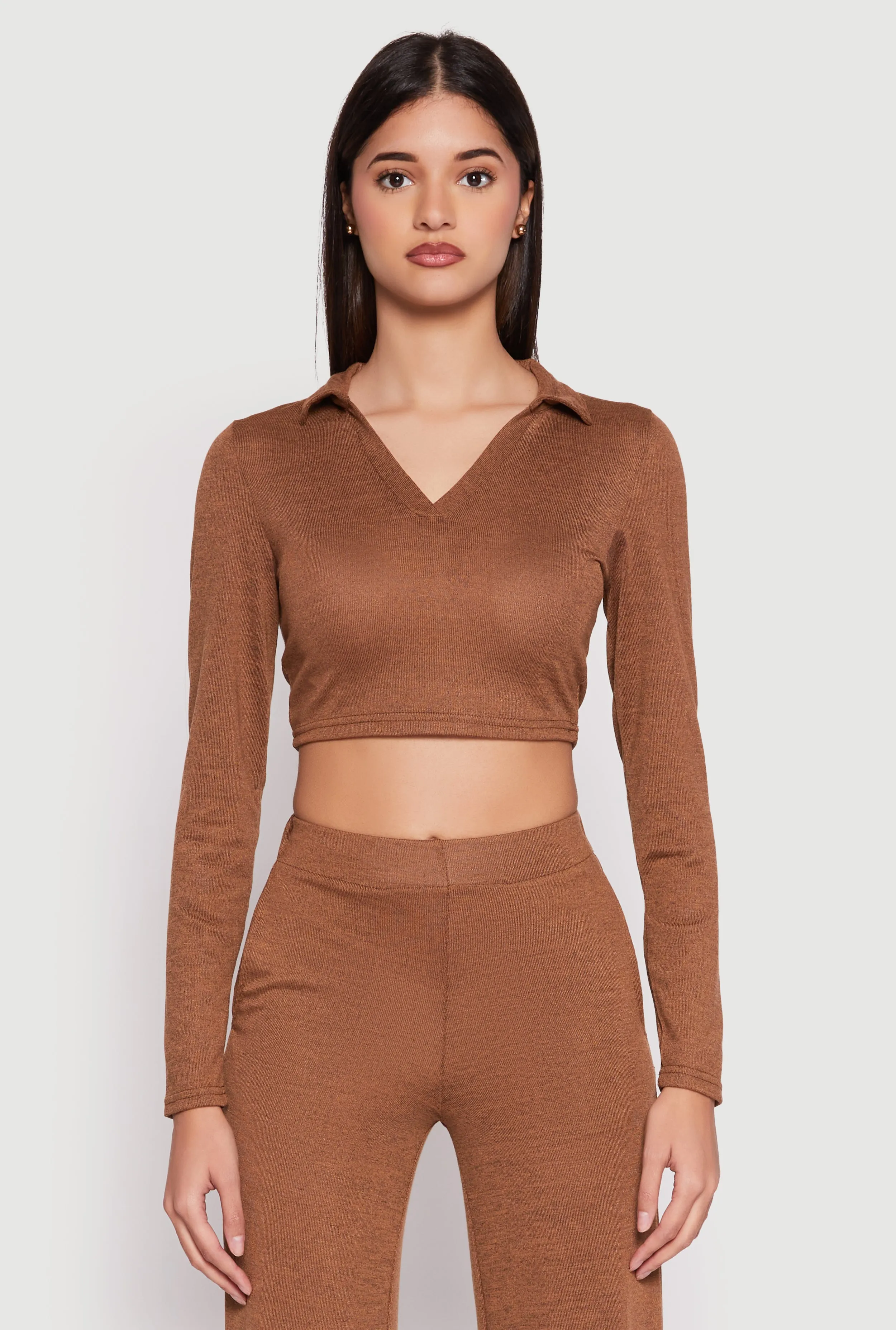 Daisy Long Sleeve Cropped Polo Shirt sold by Rainbow