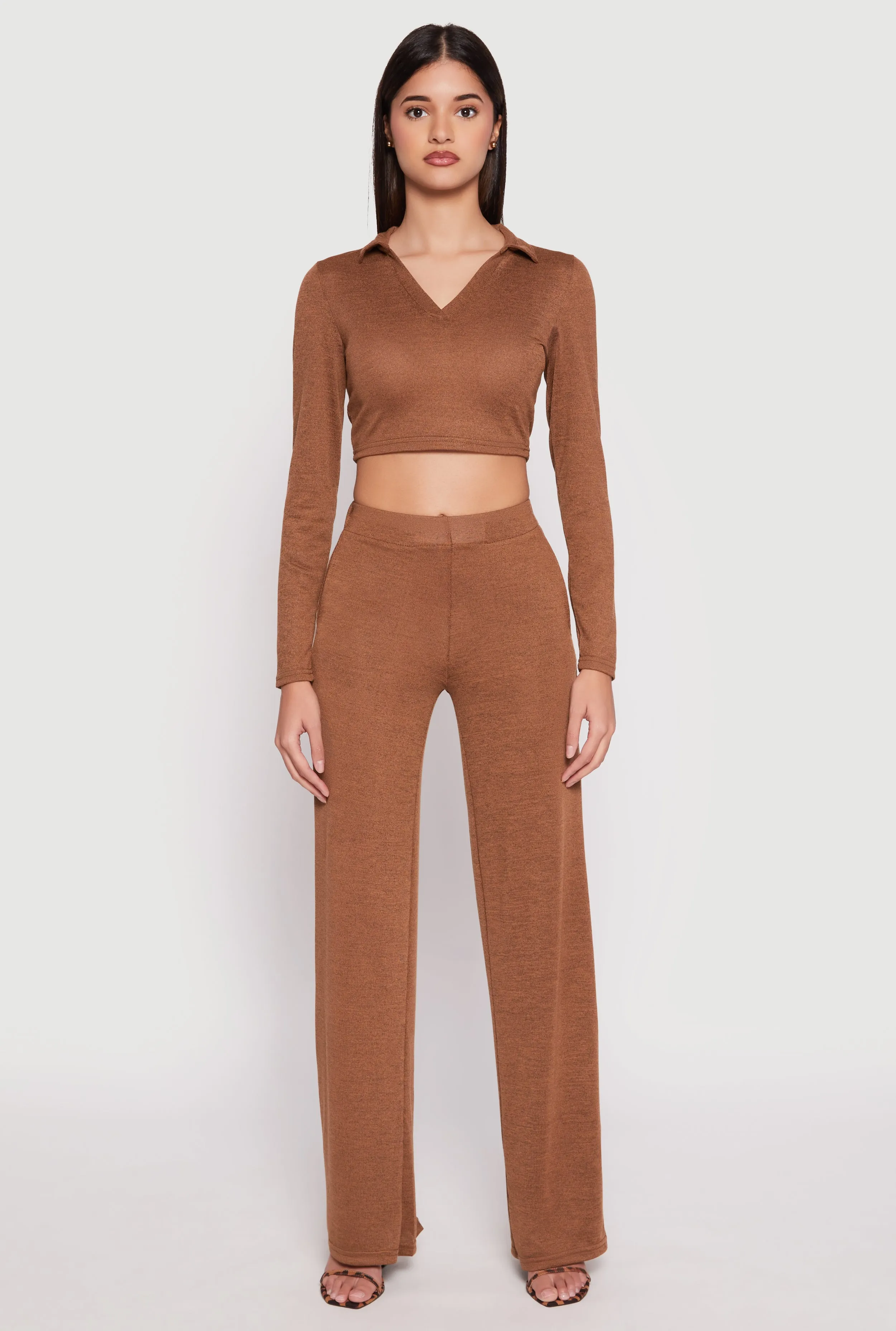 Daisy Brushed Knit Straight Leg Pants sold by Rainbow