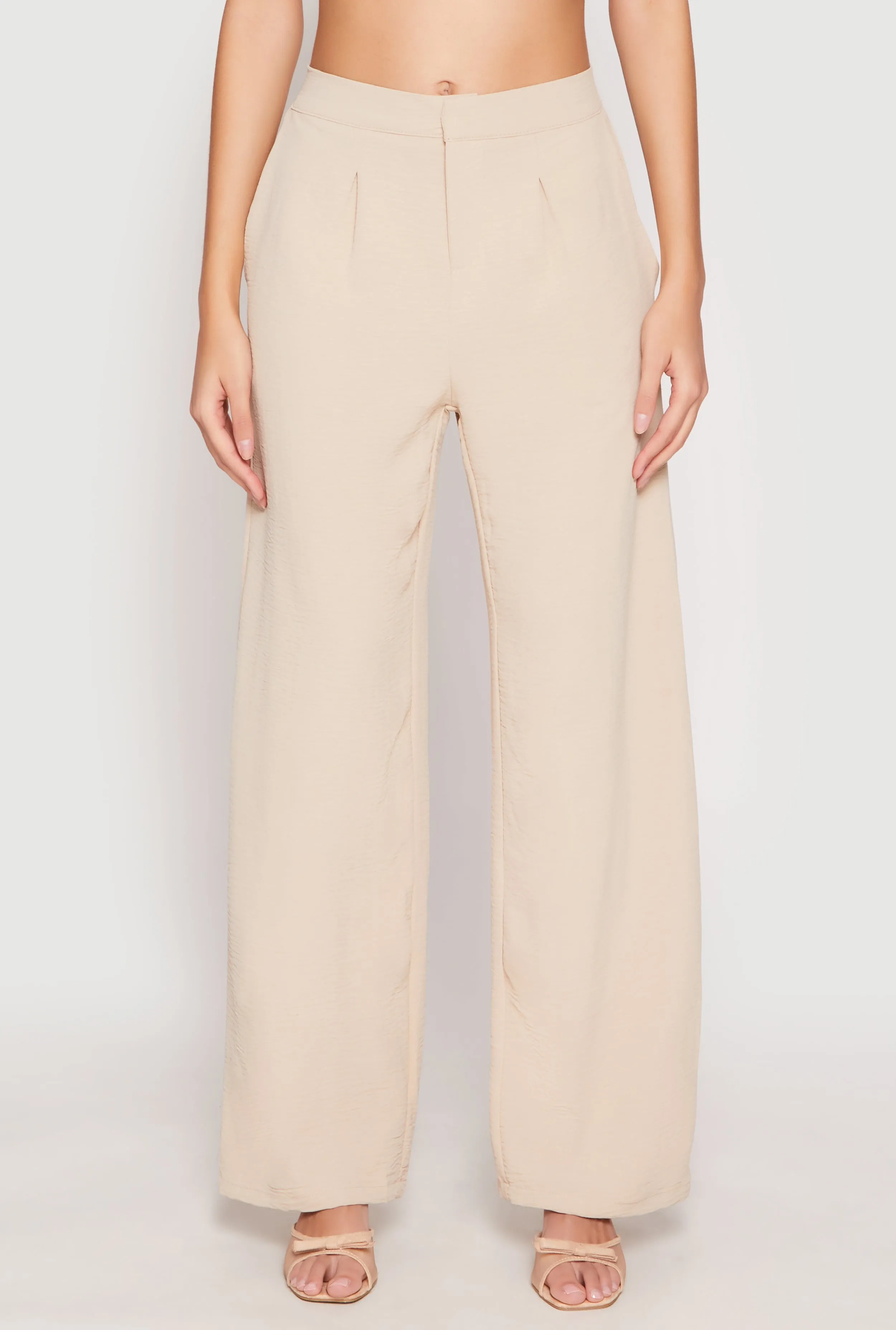 Airy Crepe Knit Wide Leg Dress Pants sold by Rainbow product image thumbnail 3